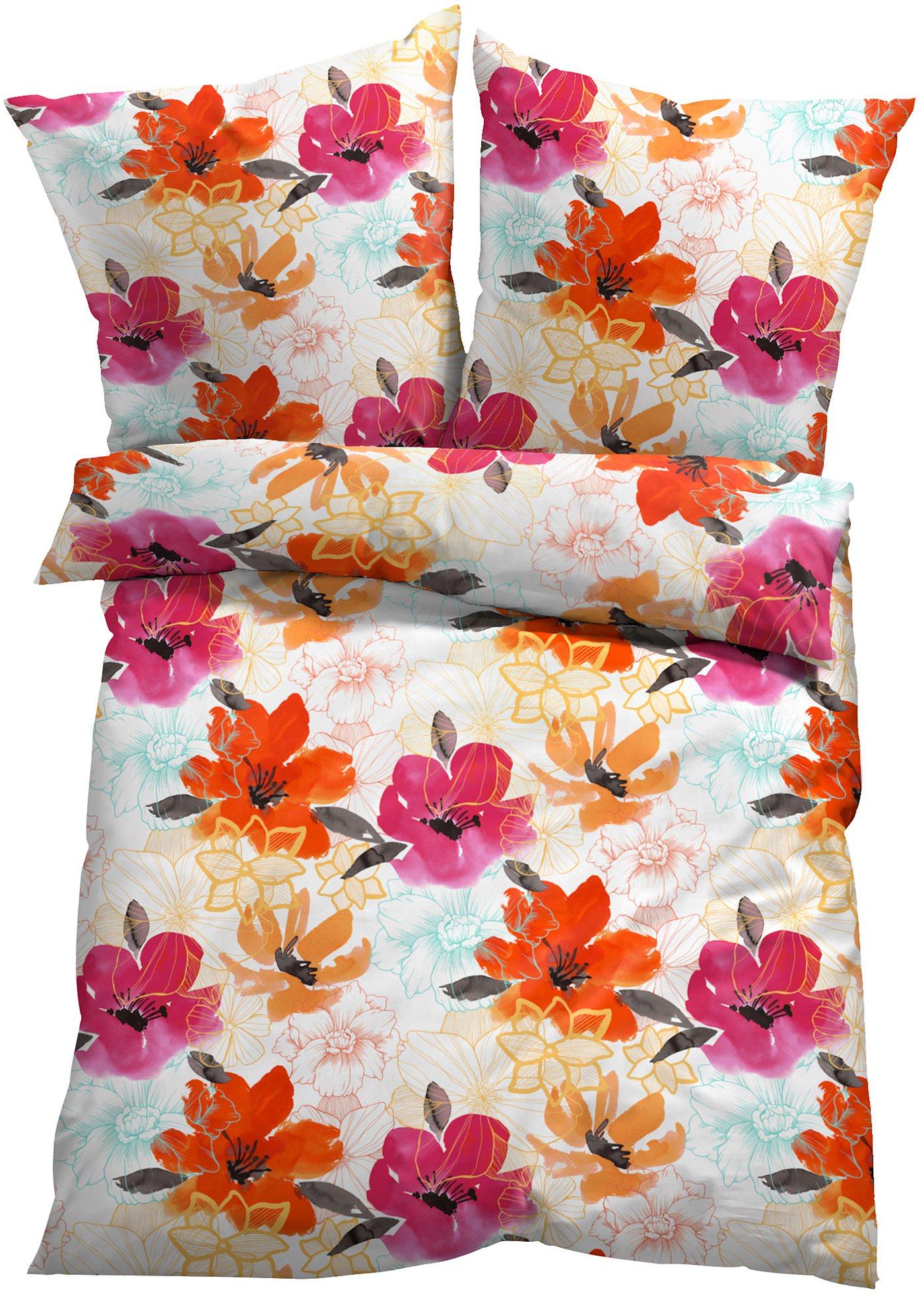 Parure de lit avec fleurs