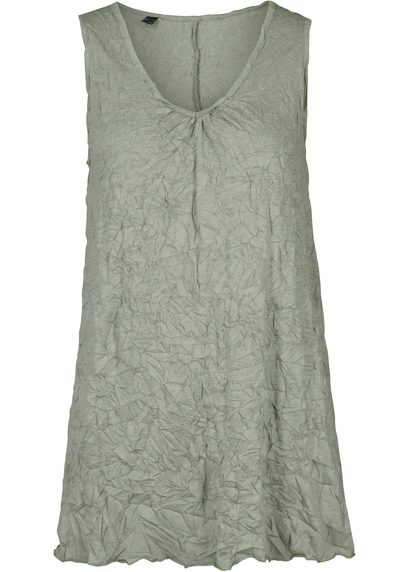 Top long à effet froissé