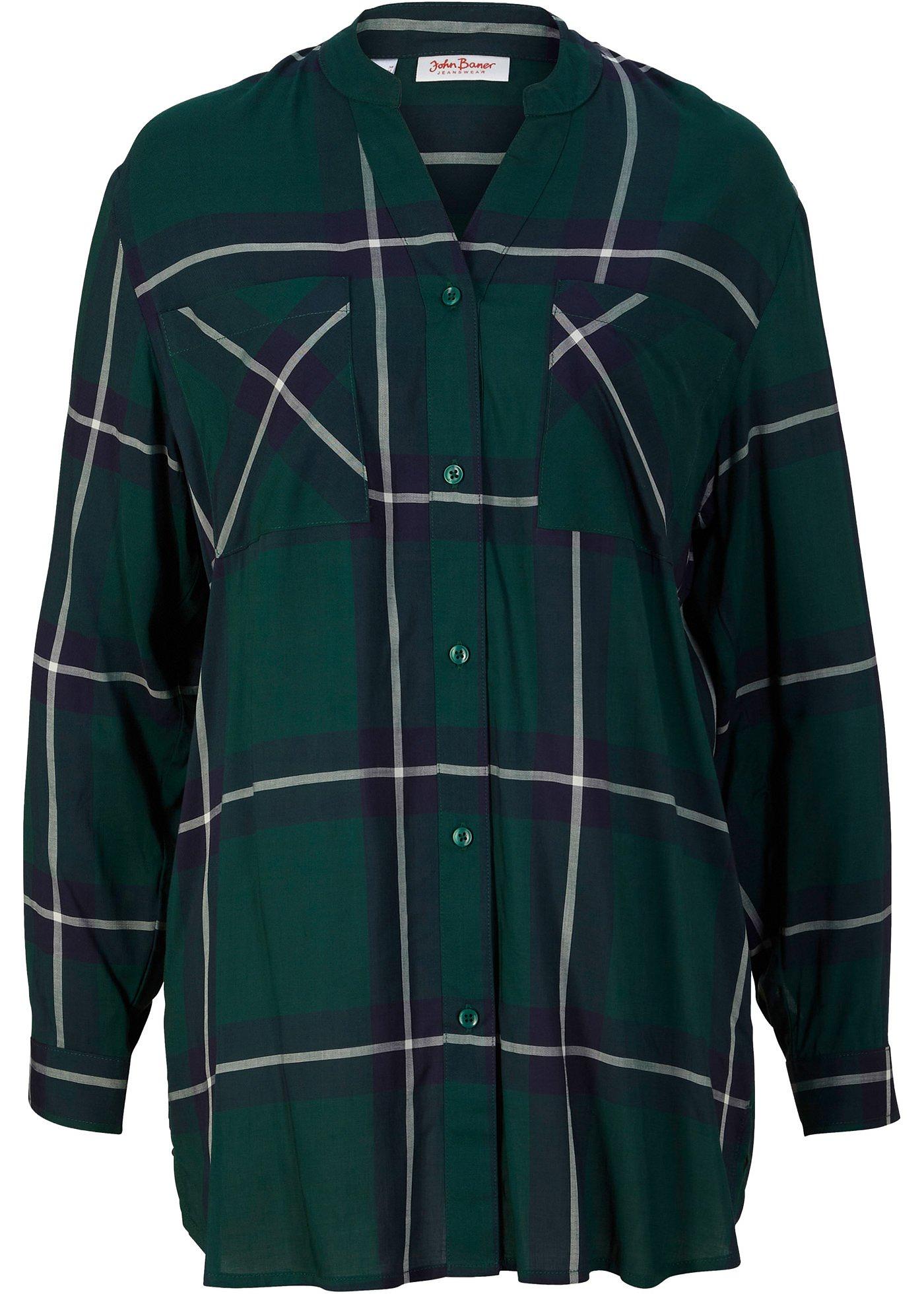 Chemisier oversized à carreaux