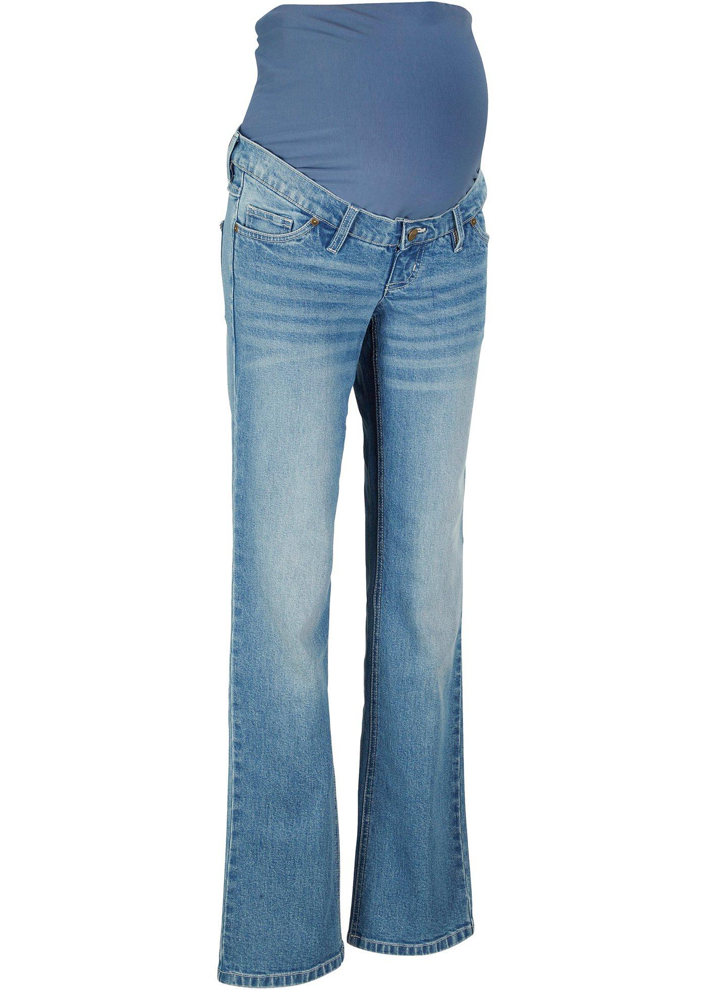 Jean extensible de grossesse avec jambes amples