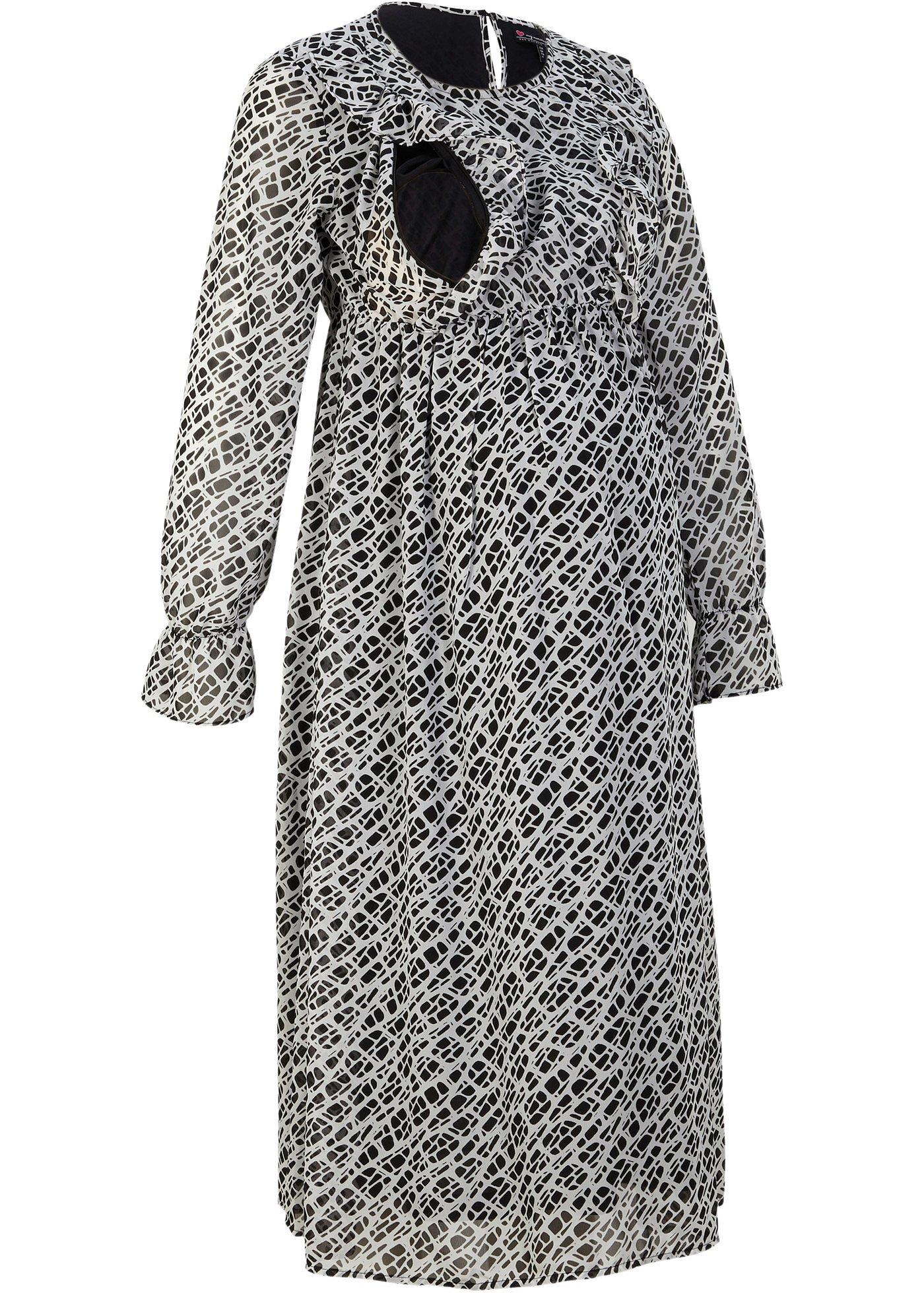 Robe-chemise de grossesse avec fonction allaitement, en polyester recyclé