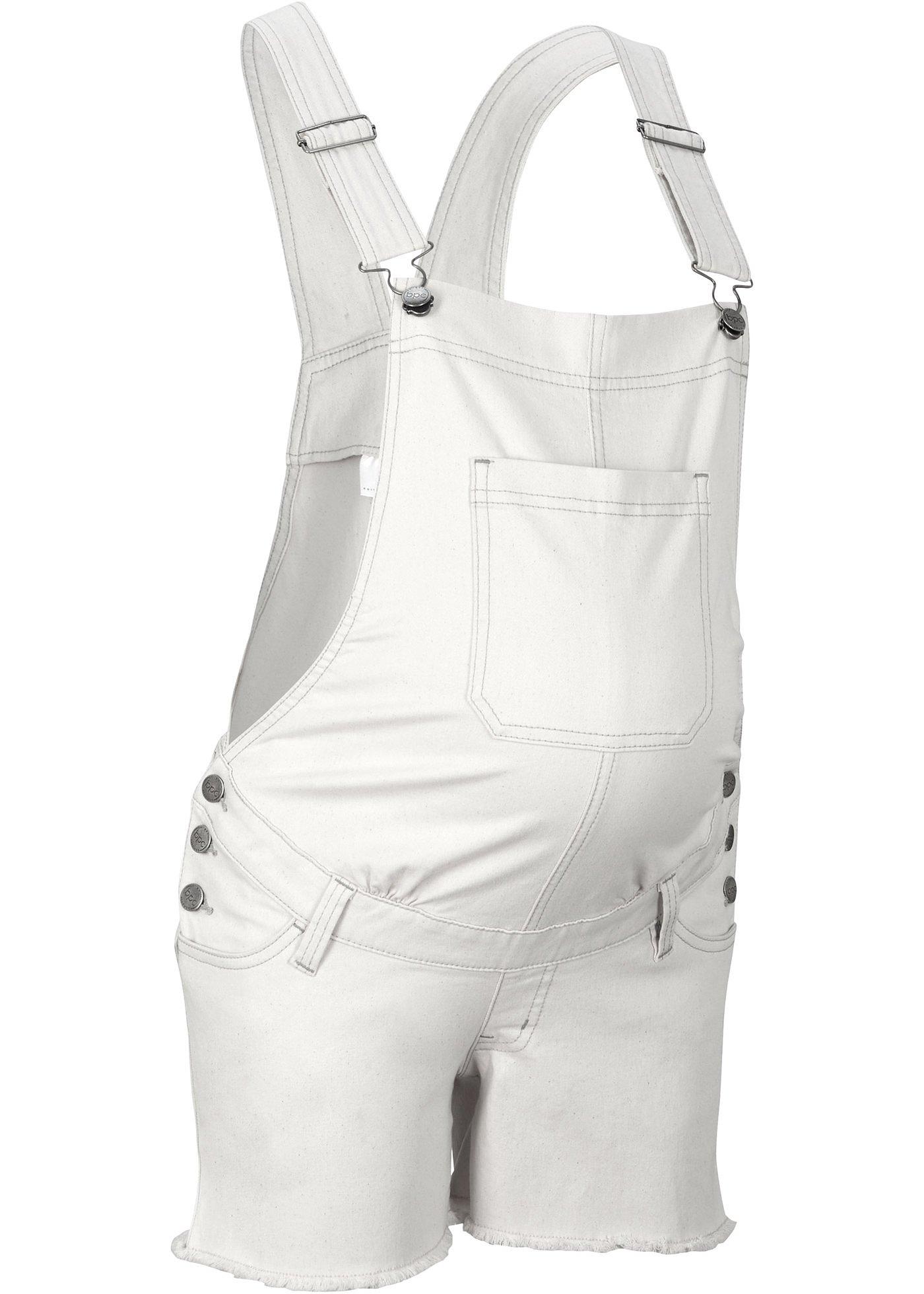 Salopette short en jean de grossesse