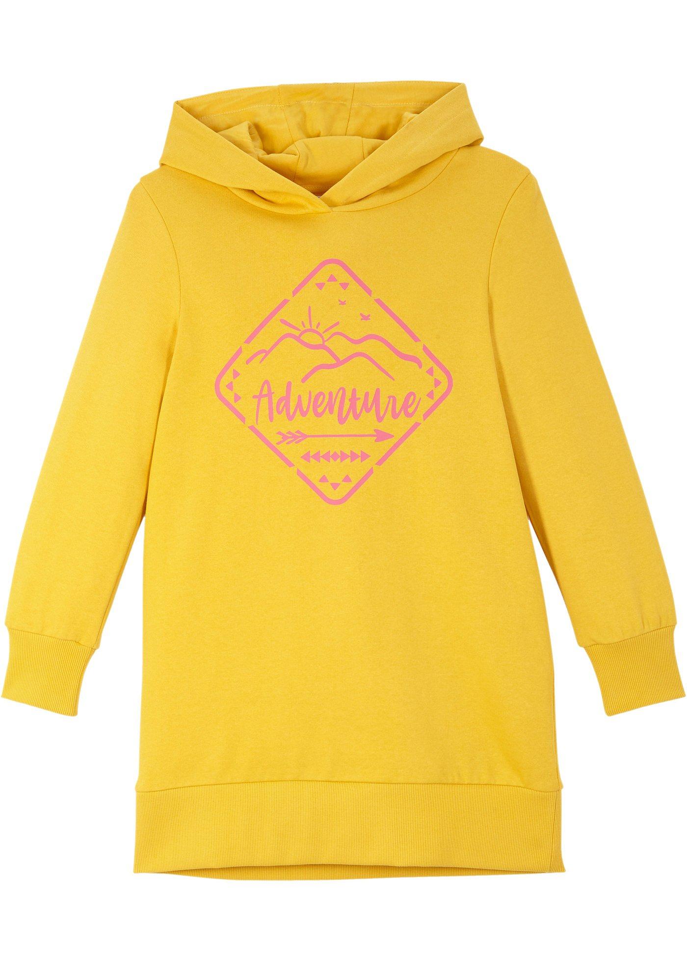 Robe sweat fille avec capuche