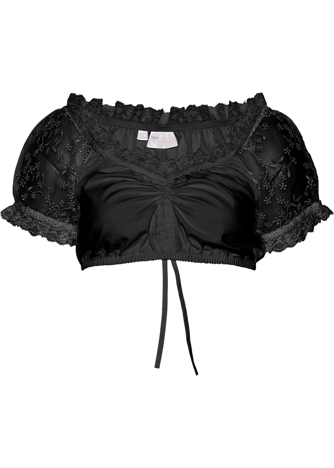 Blouse Dirndl à manches Carmen en dentelle