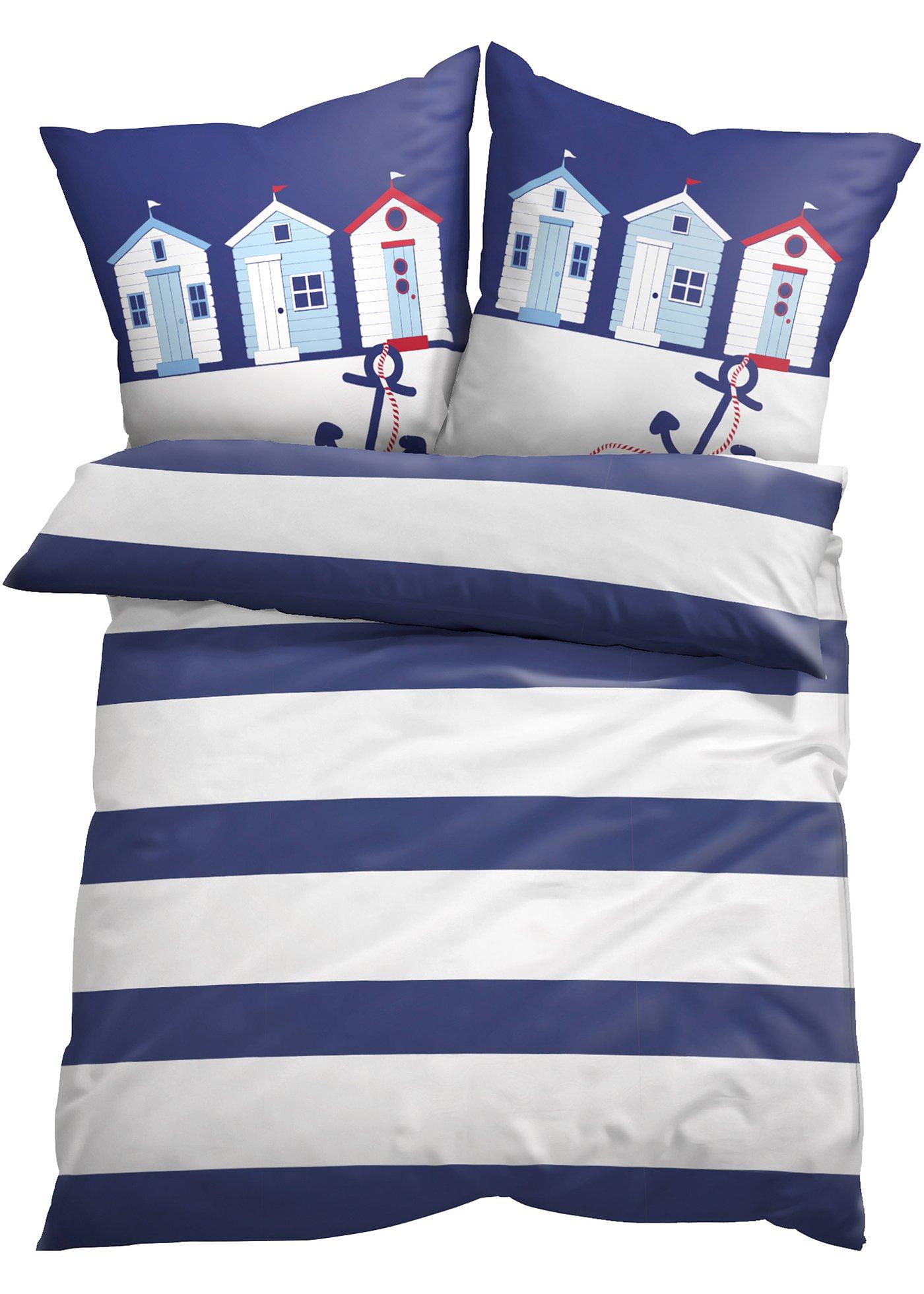 Parure de lit avec maison bord de mer