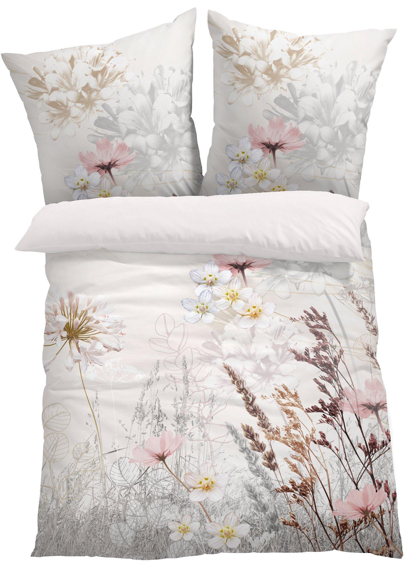 Parure de lit réversible à motif floral