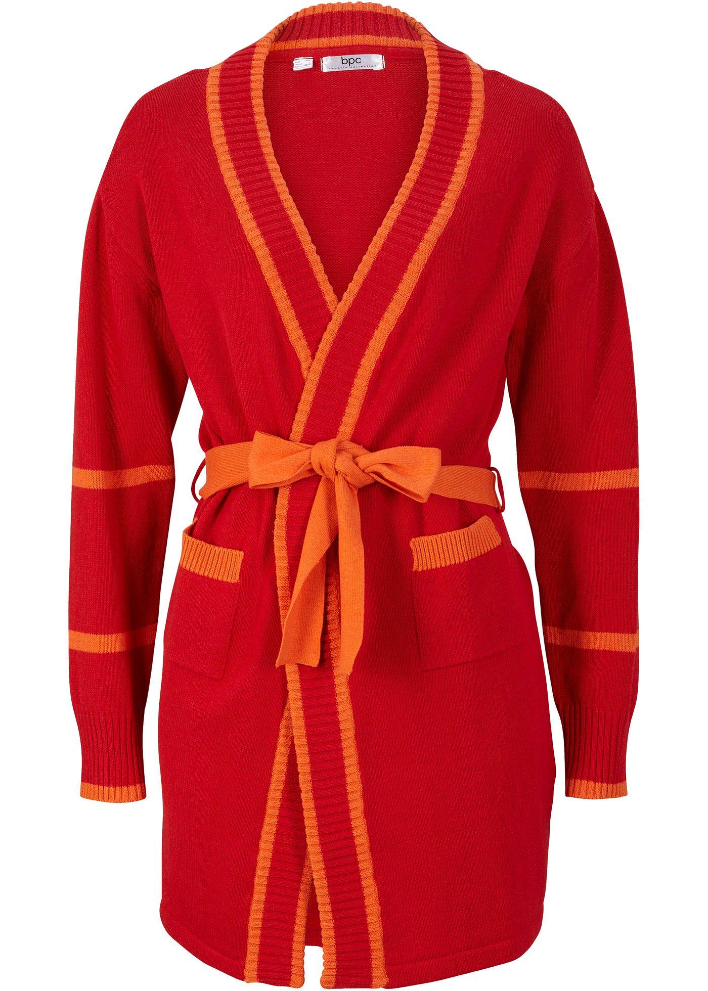 Gilet en maille avec lien de coloris contrastant