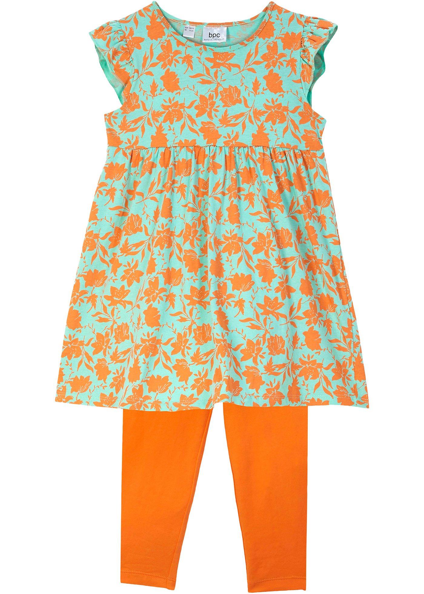 Robe en jersey fille + legging 3/4 (Ens. 2 pces.)