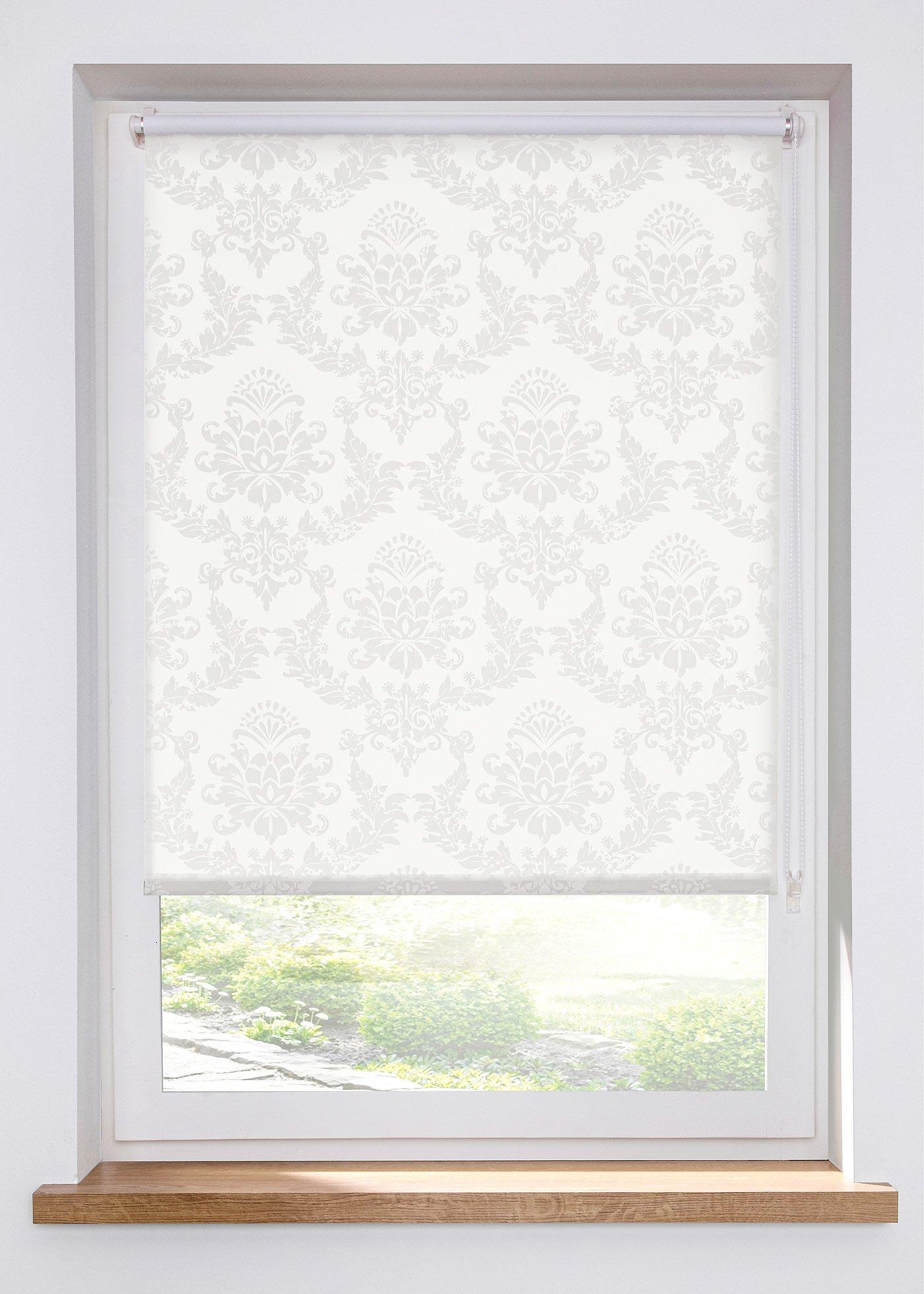 Store enrouleur brise-vue à imprimé ornement