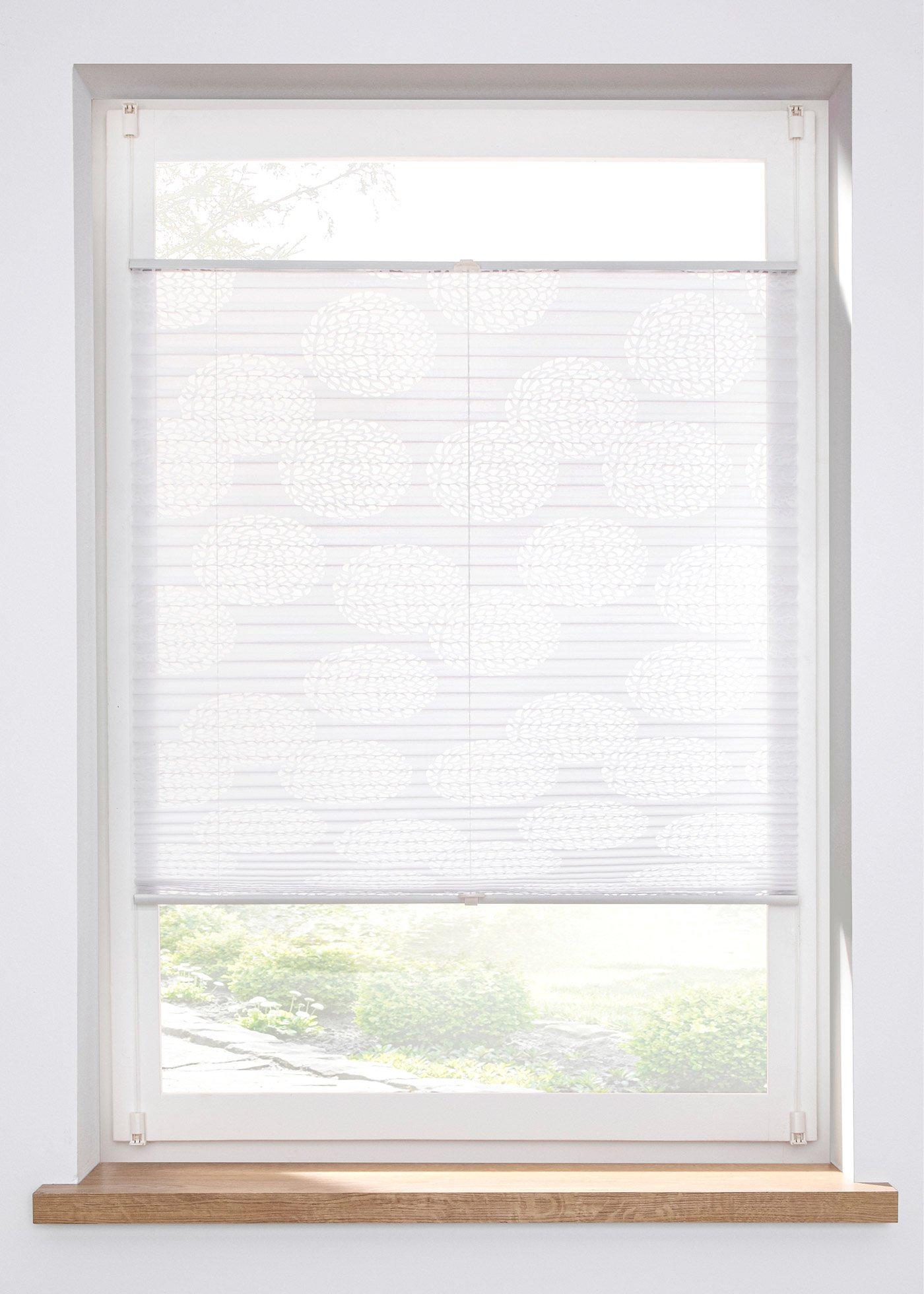 Store plissé dévoré à motif cercles