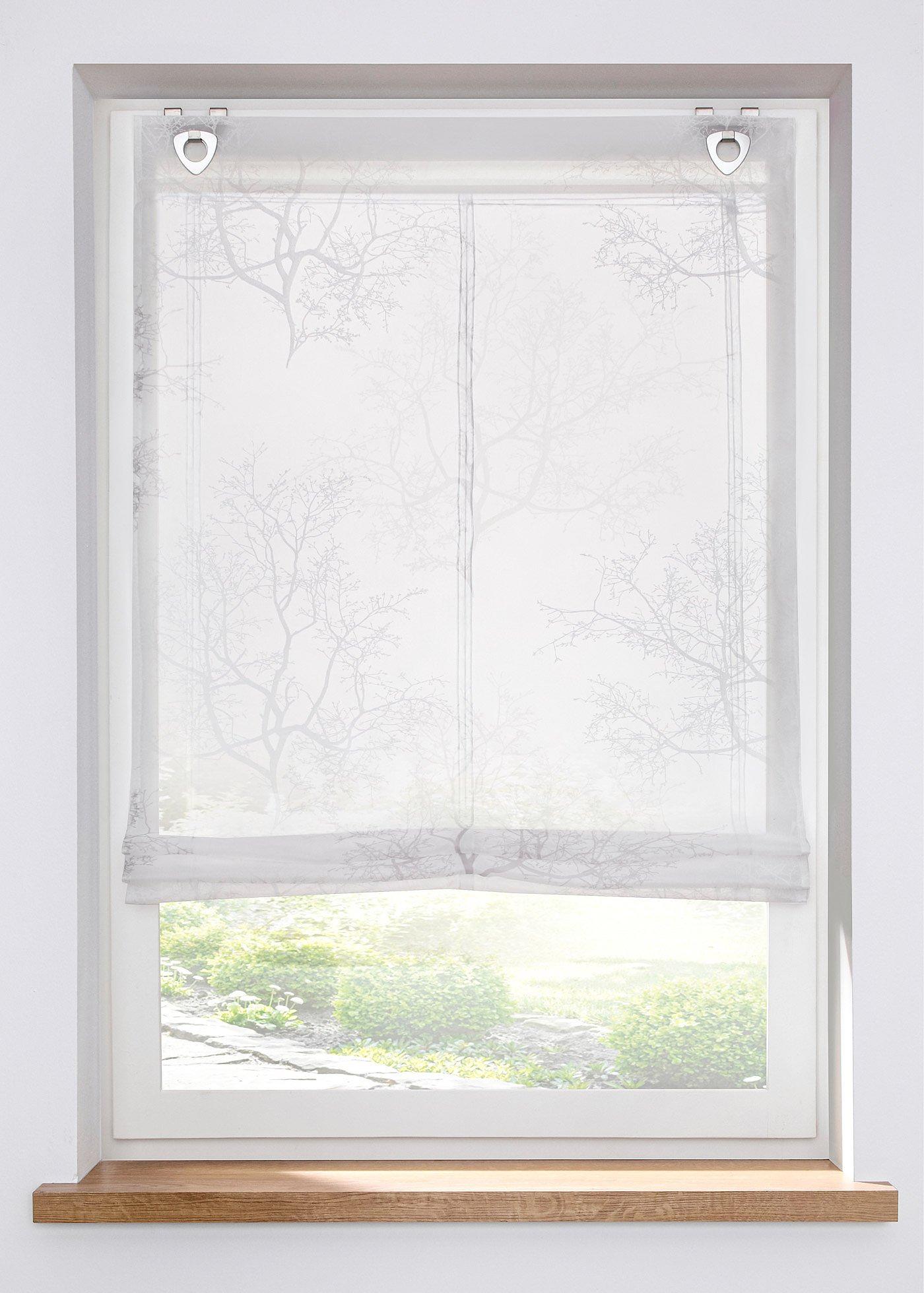 Store bateau transparent à imprimé