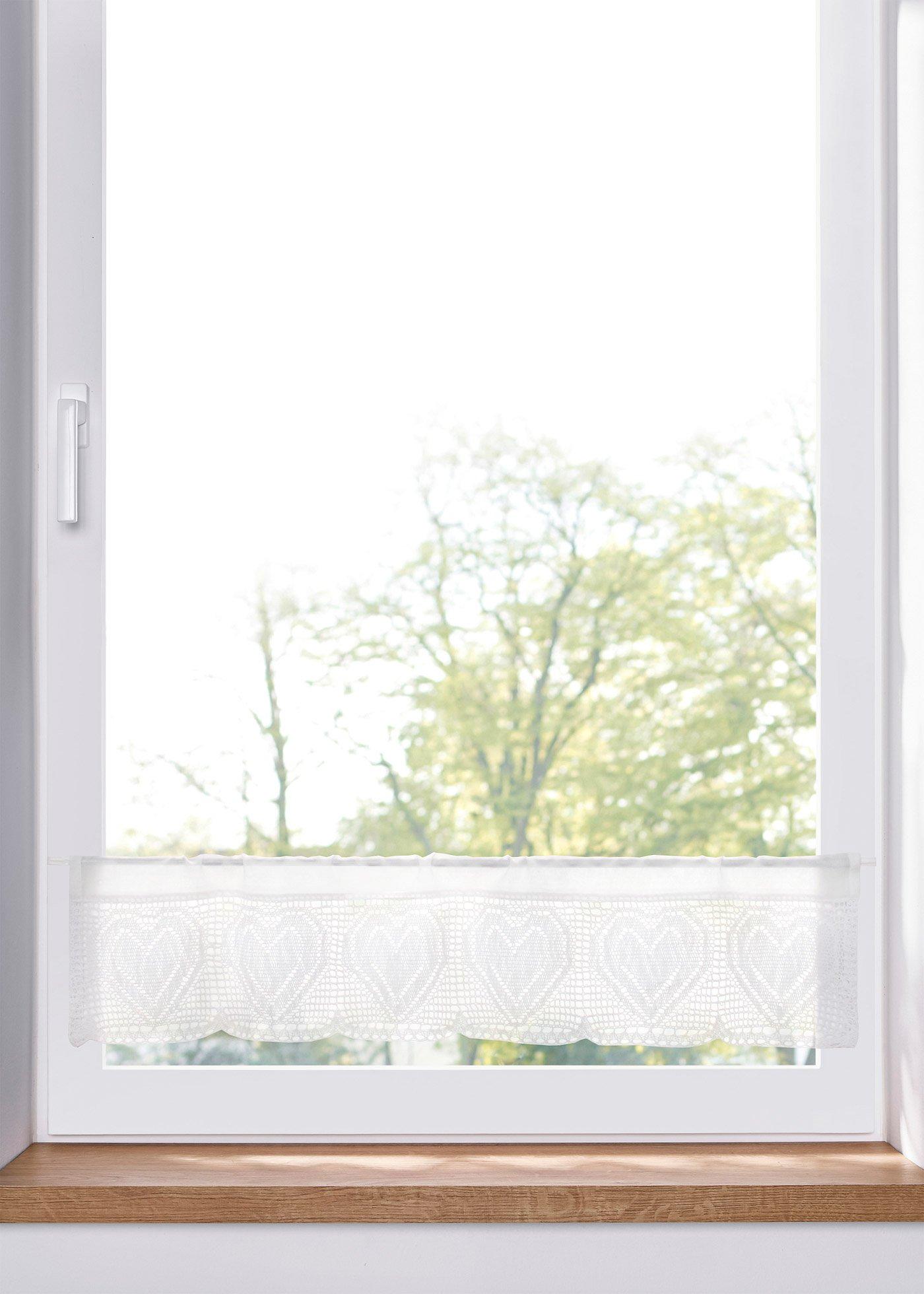 Brise-bise avec broderie cœur