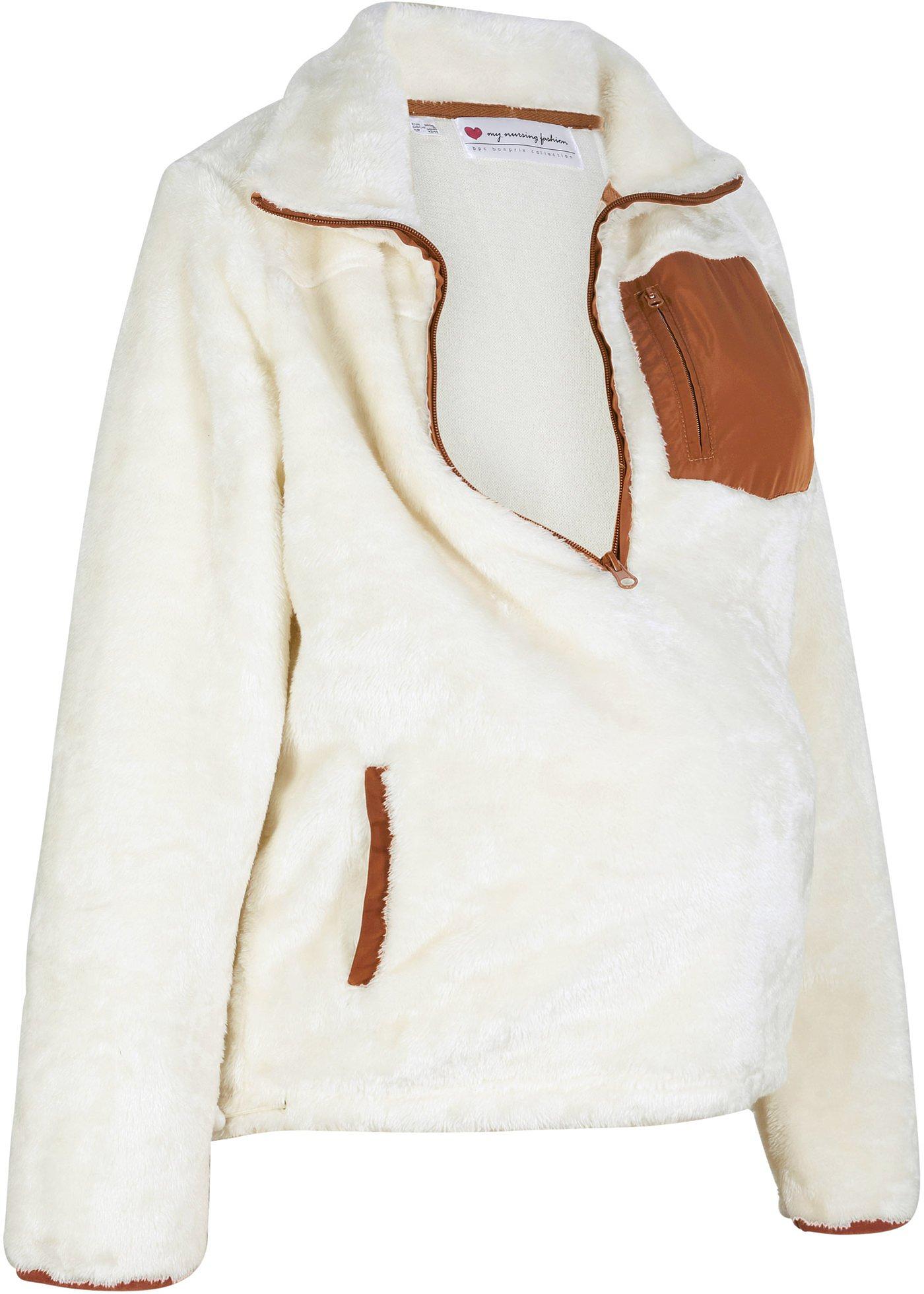 Sweat de grossesse et d'allaitement en fourrure peluche