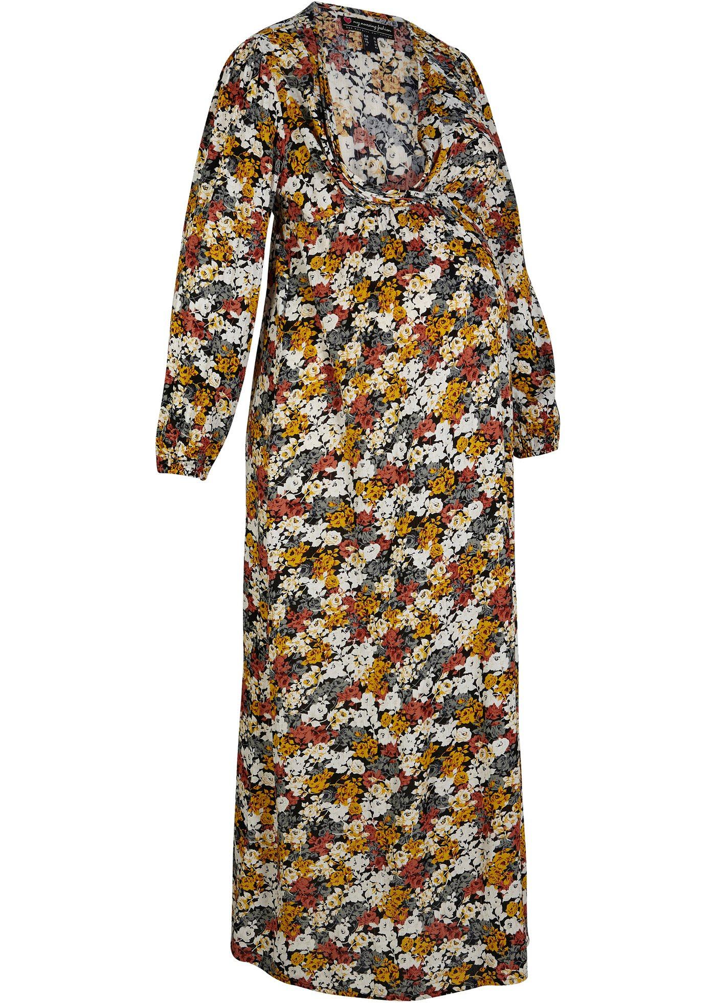 Robe longue de grossesse et d'allaitement en viscose