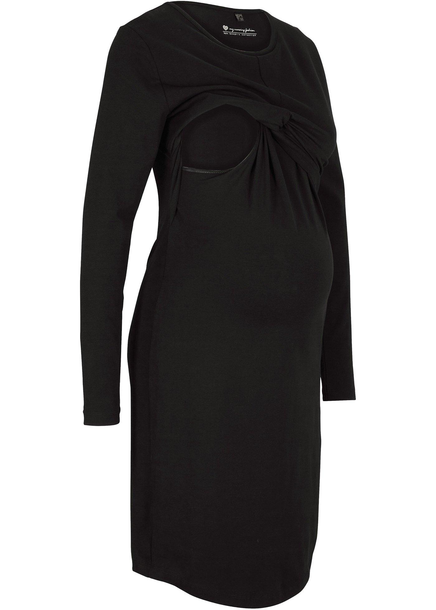 Robe de grossesse et d'allaitement avec drapé