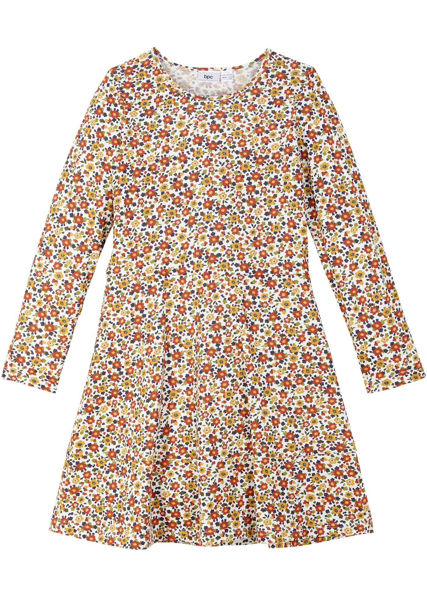 Robe en jersey fille à volant