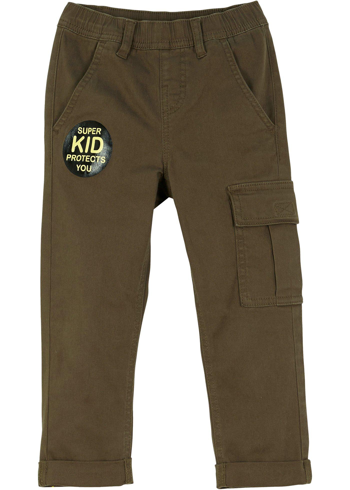 Pantalon cargo extensible garçon, Slim Fit