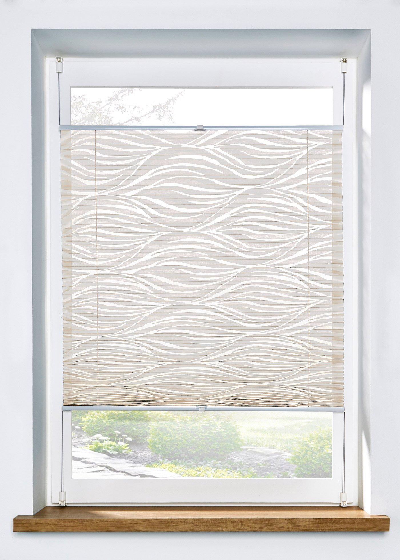 Store plissé dévoré motif vague