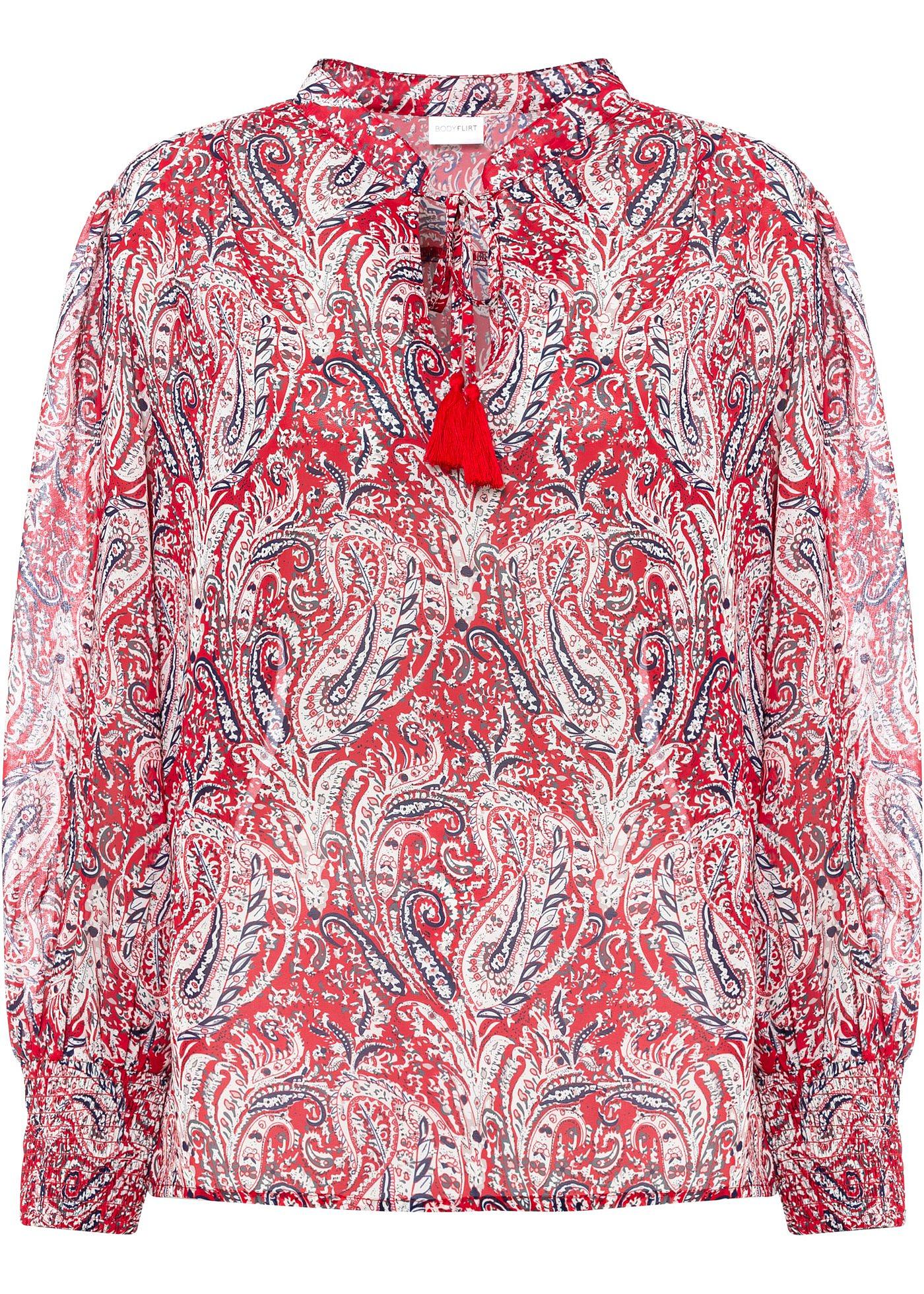 Tunique-blouse imprimée en polyester recyclé