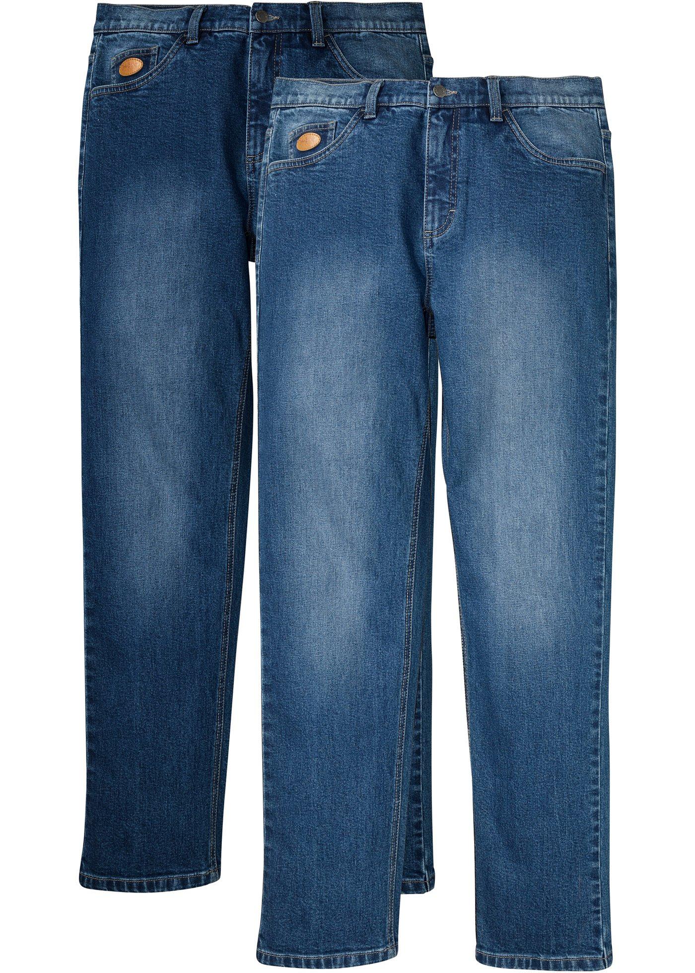 Image de Lot de 2 jeans extensibles Classic Fit avec coton recyclé, Tapered