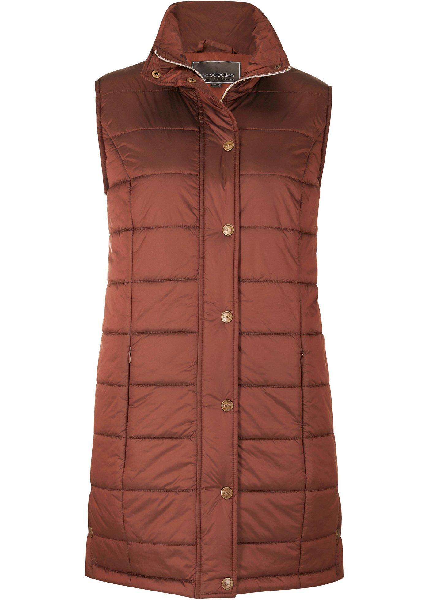 Gilet long sans manches matelassé