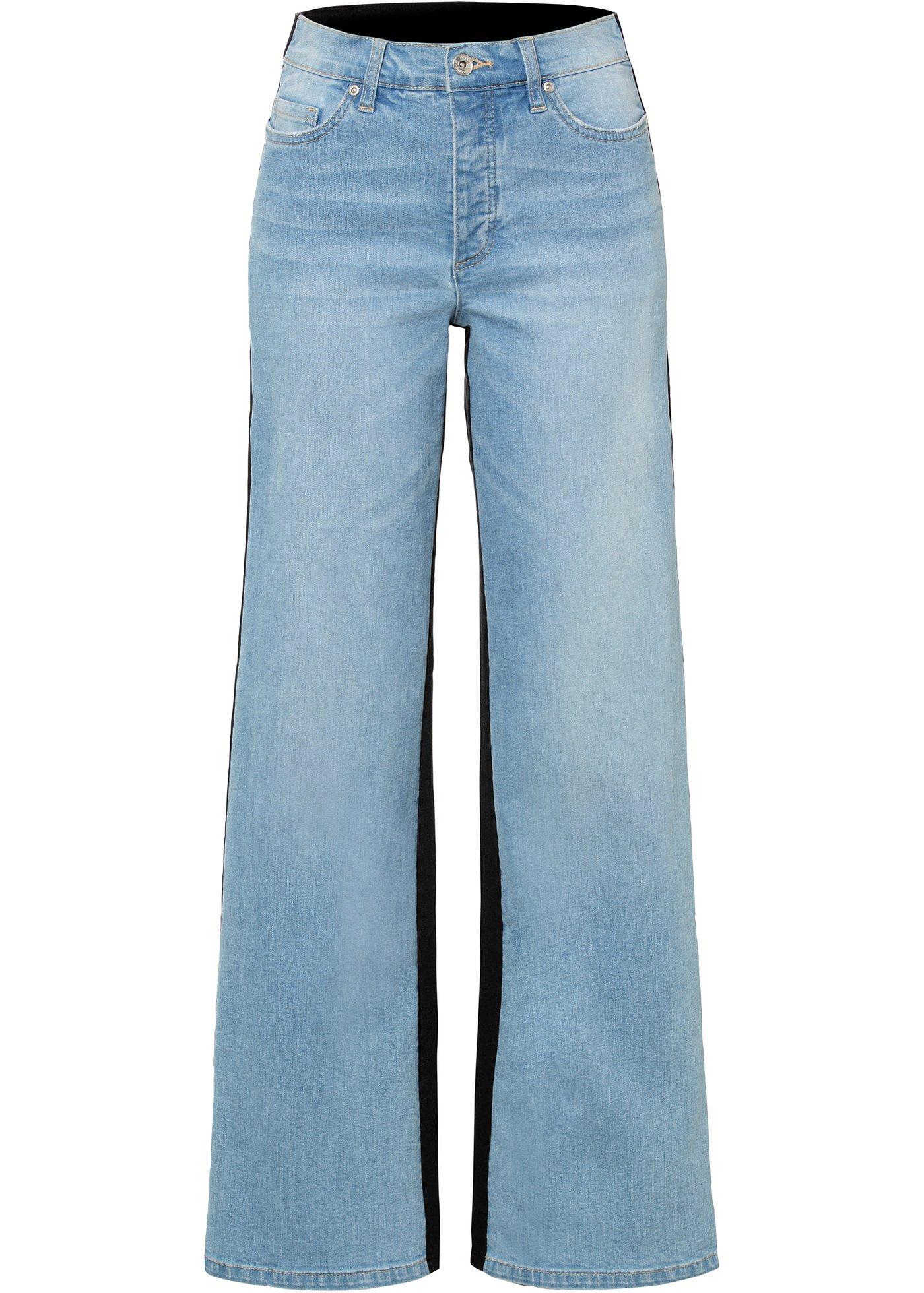 Jean large avec color block