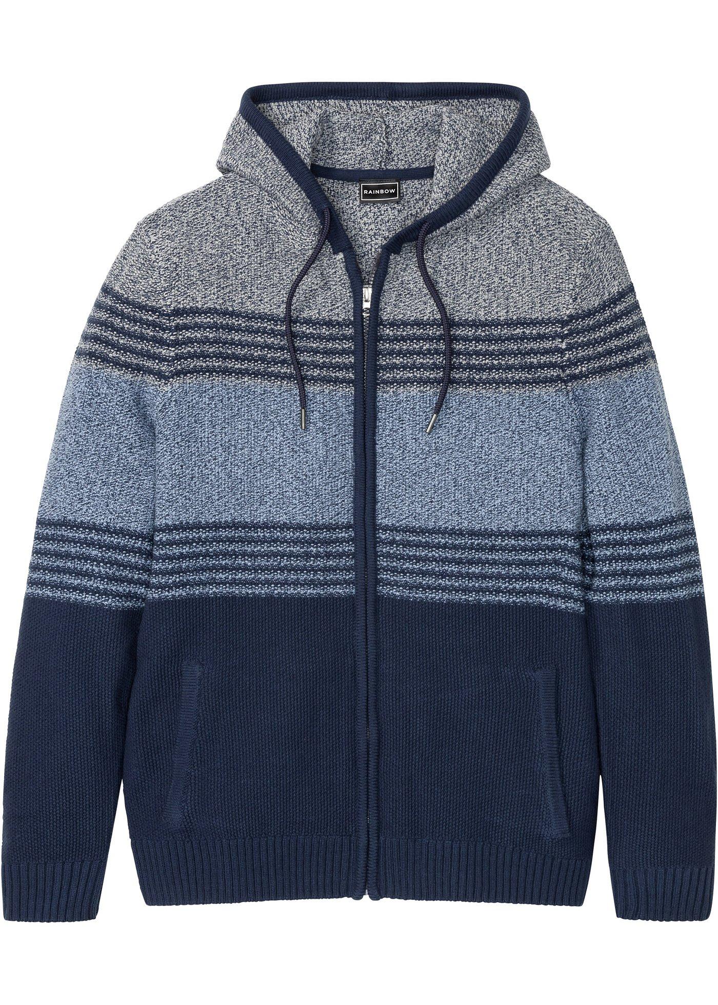 Gilet en maille à capuche