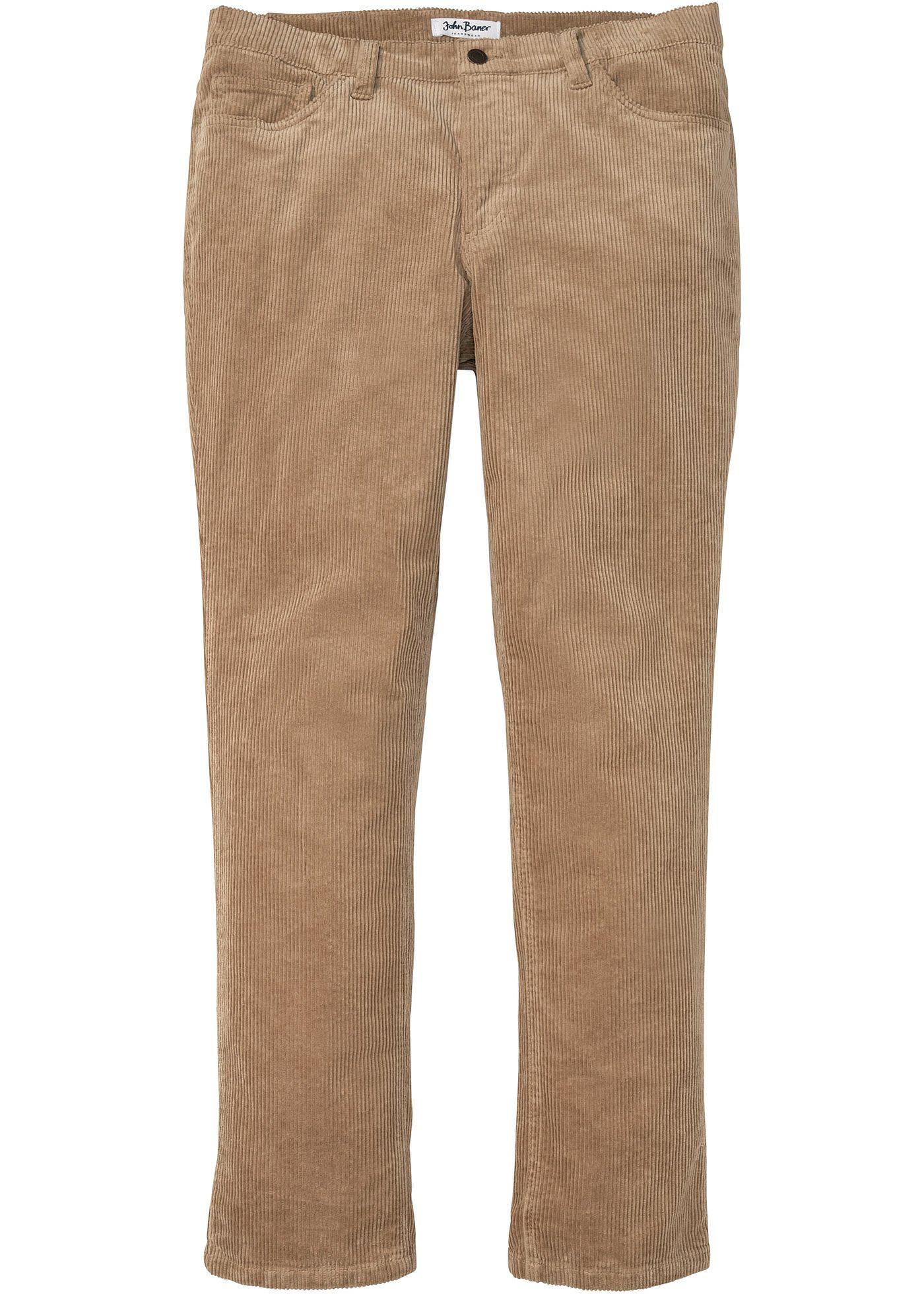 Pantalon velours côtelé extensible Classic Fit, Tapered