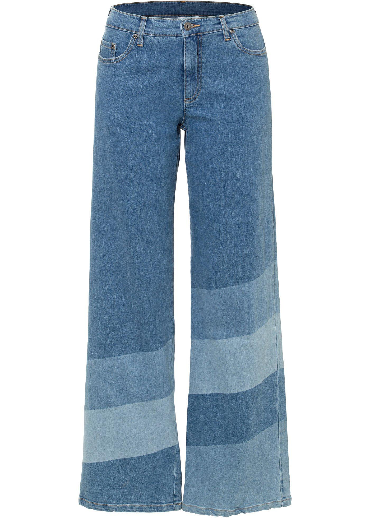 Jean large avec imprimé laser