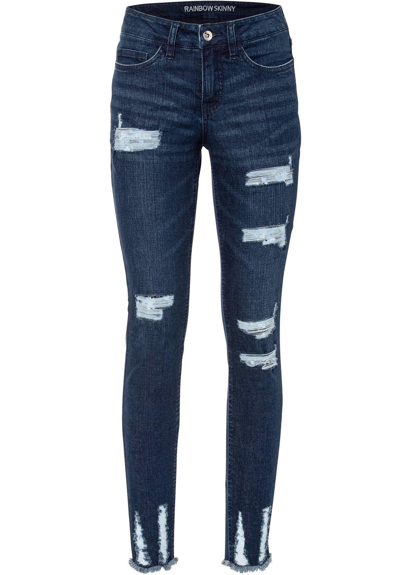 Jean Skinny raccourci avec effets destroy