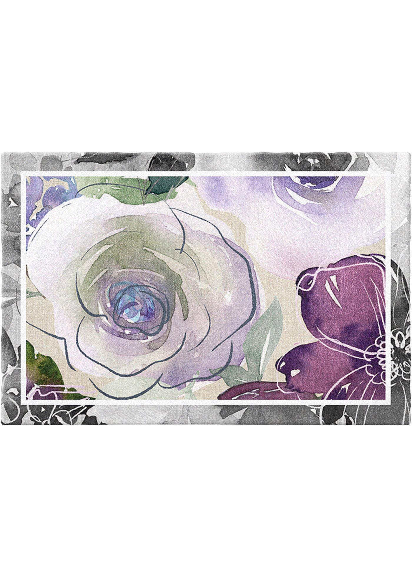 Tapis de protection avec fleurs
