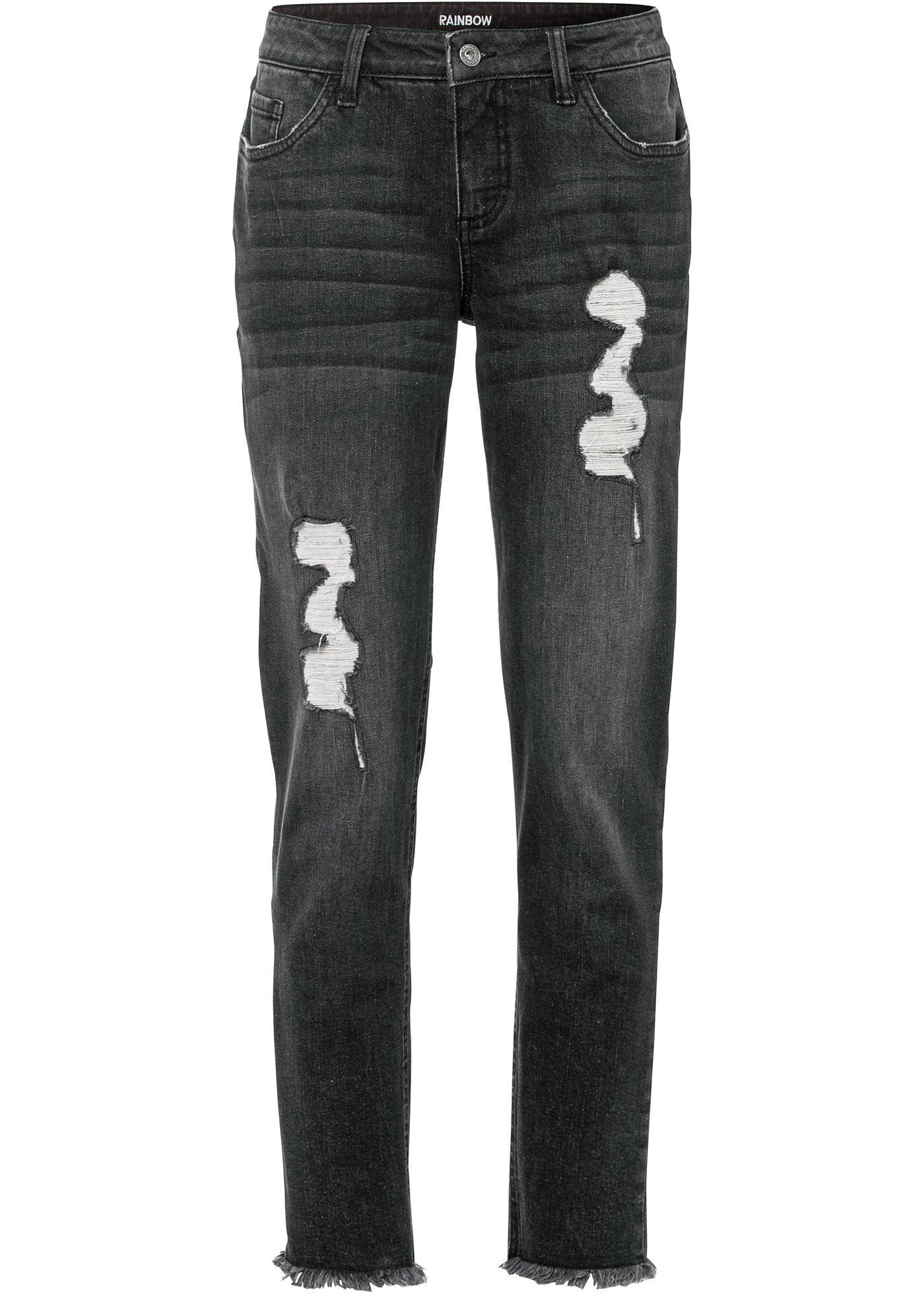 Jean Boyfriend avec effets destroy camouflage