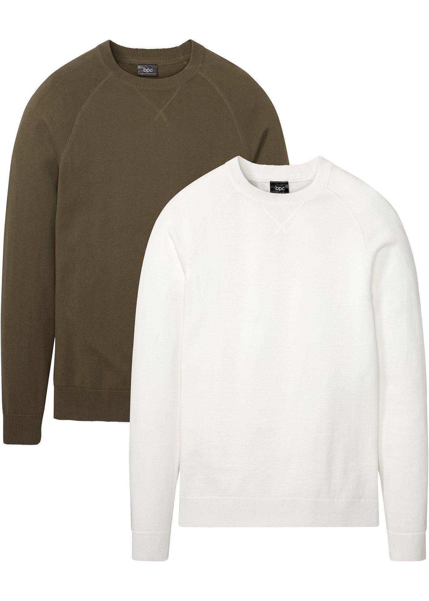 Lot de 2 pulls naturels en coton