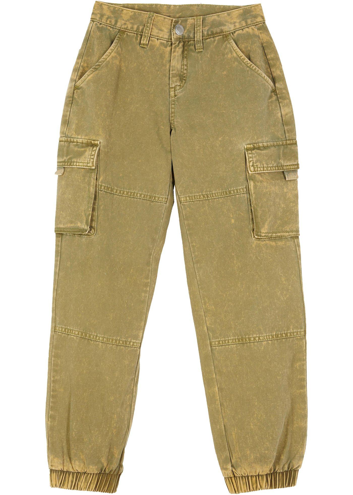 Pantalon cargo twill fille
