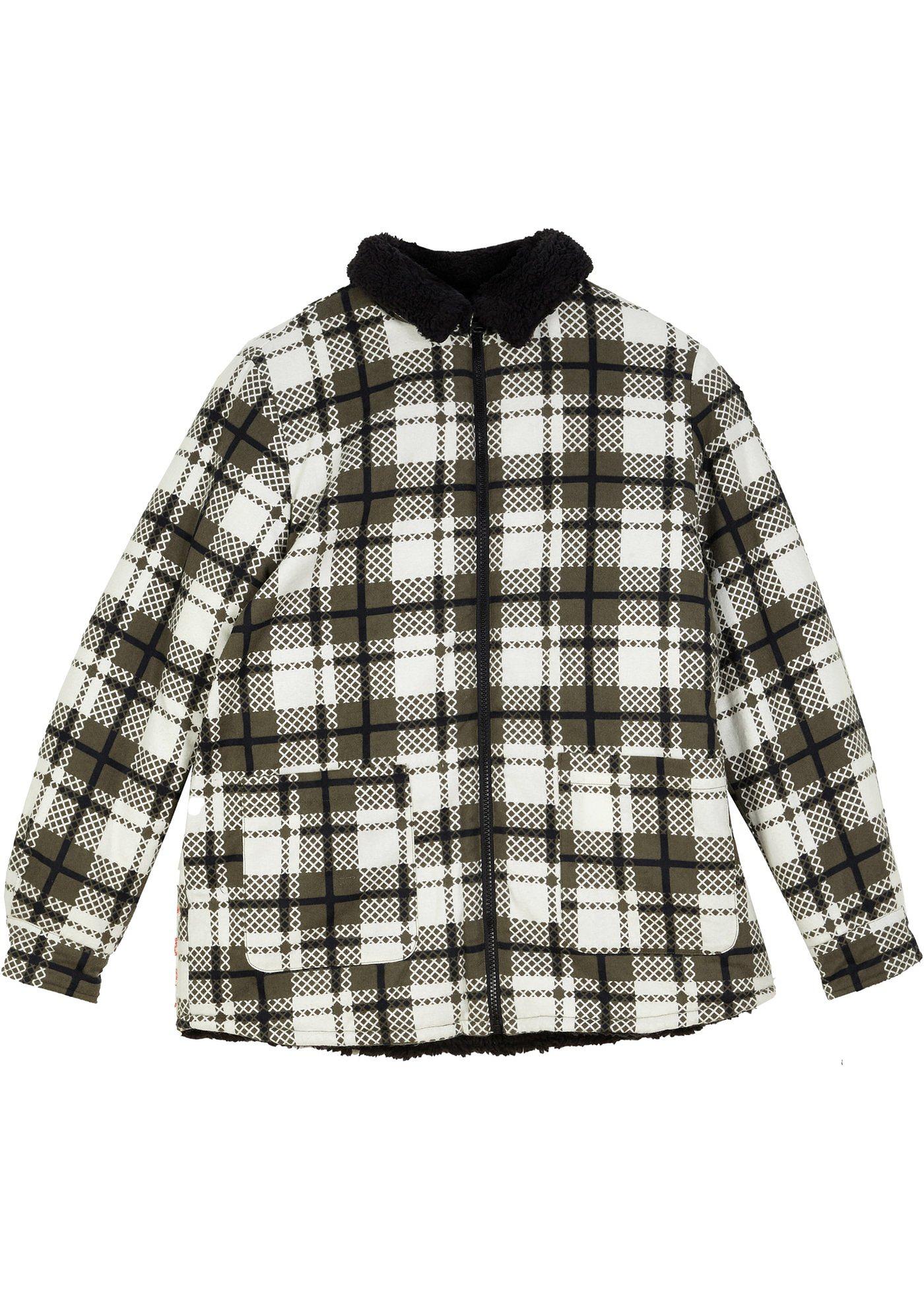 Veste garçon douillette réversible, à carreaux