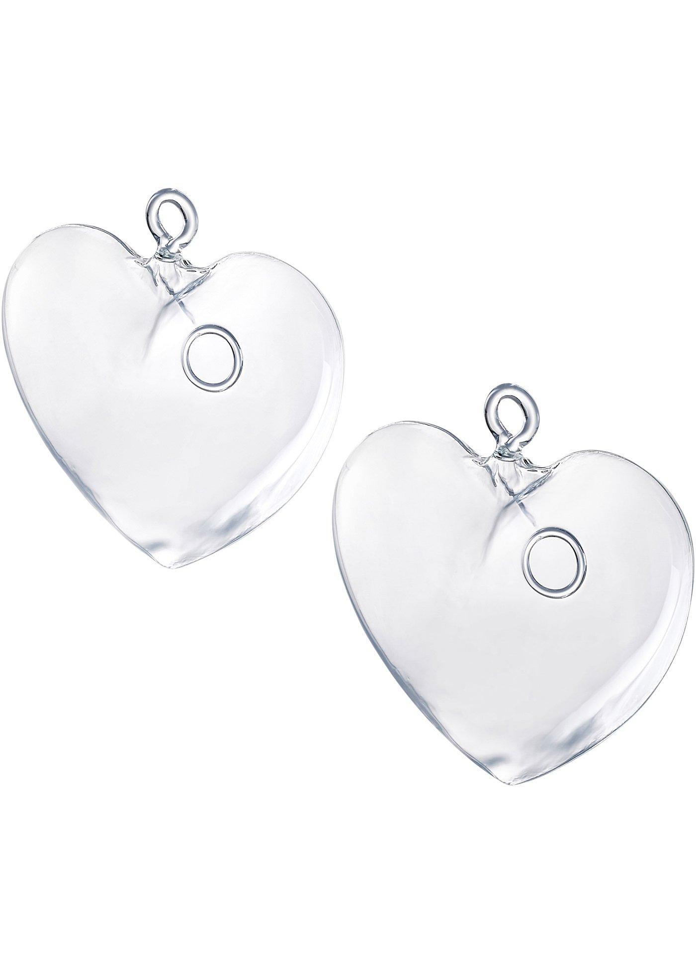 Lot de 2 vases en forme de cœur