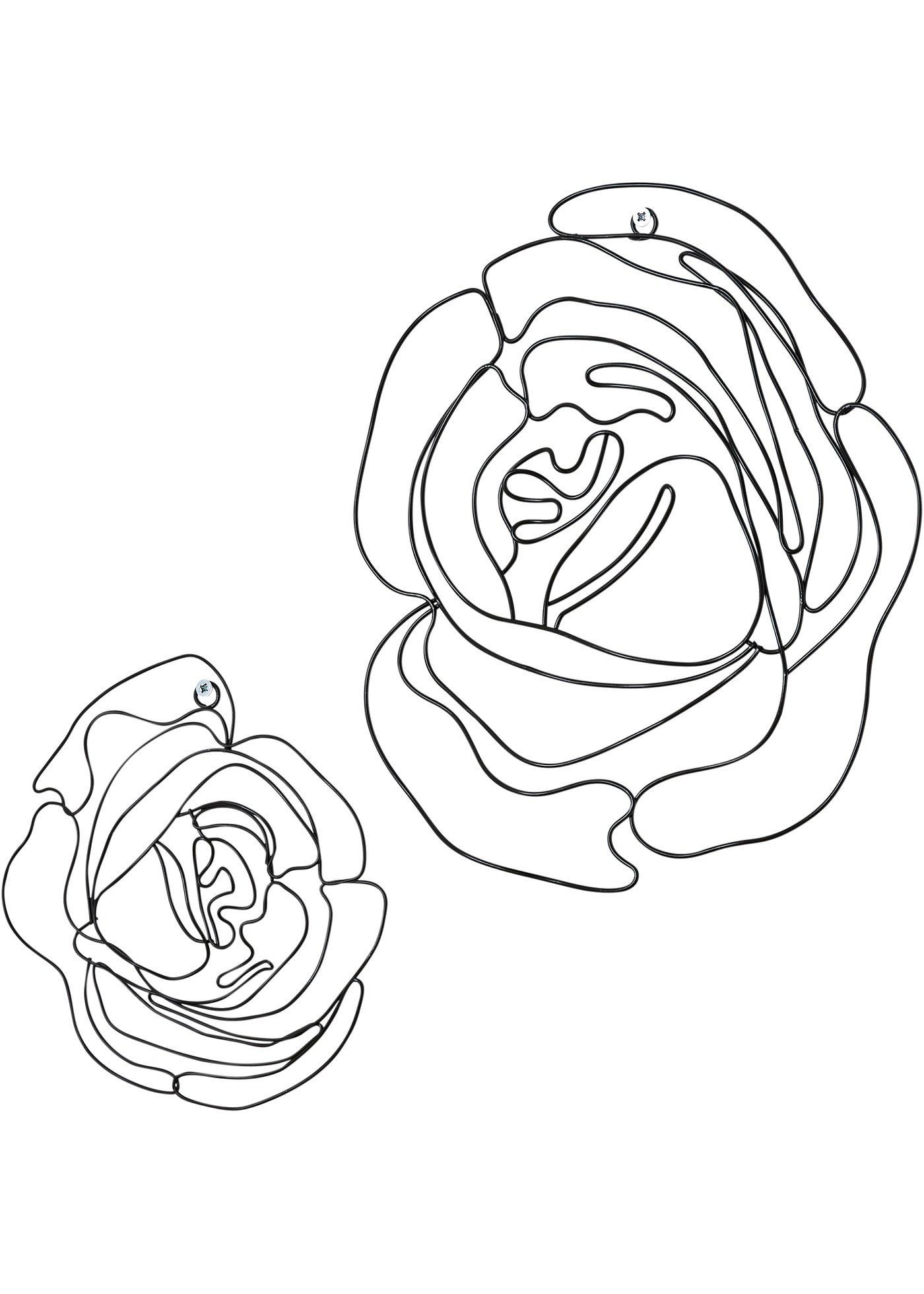 Déco murale design fleur (Ens. 2 pces.)