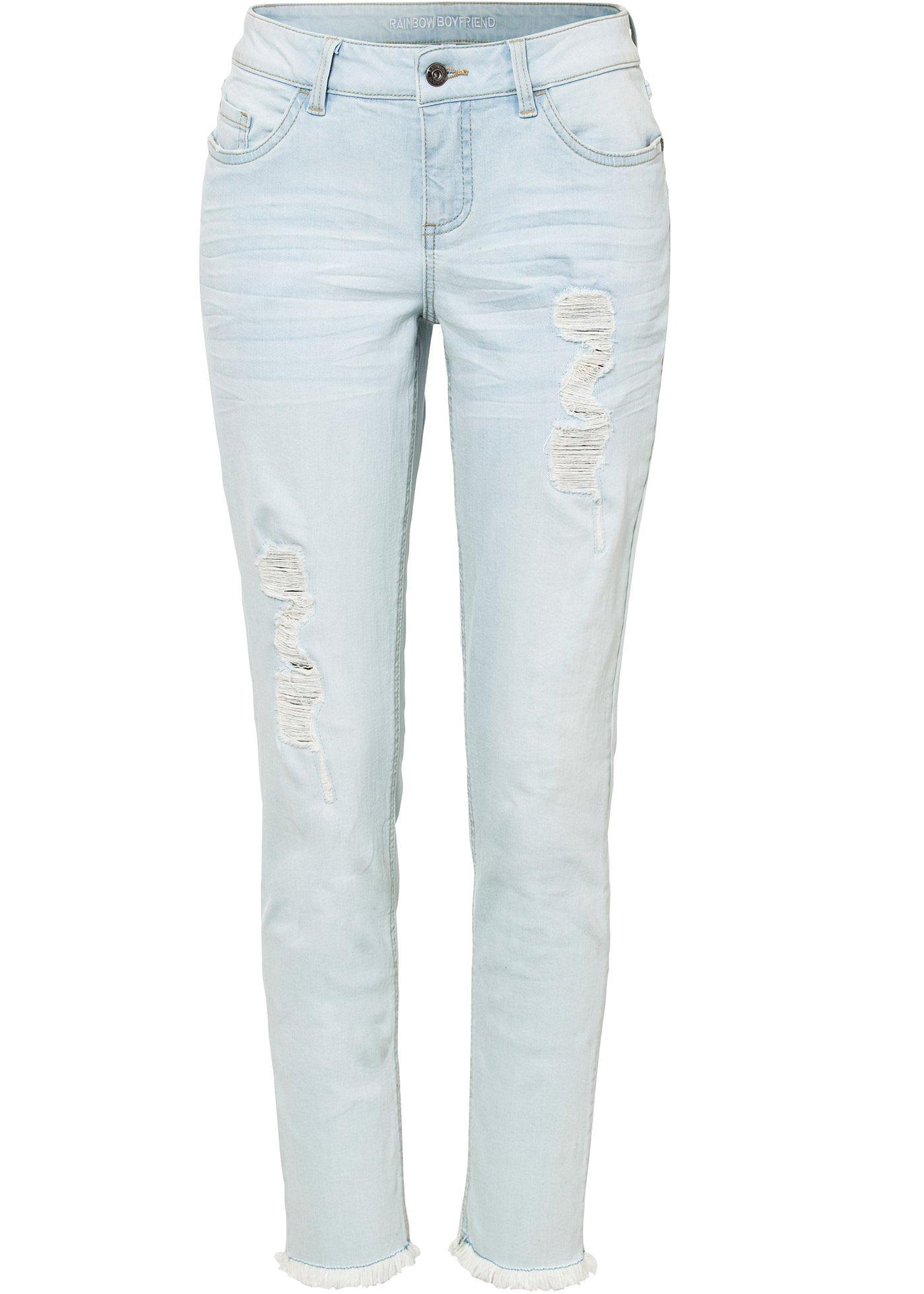 Jean Boyfriend avec effets destroy camouflage