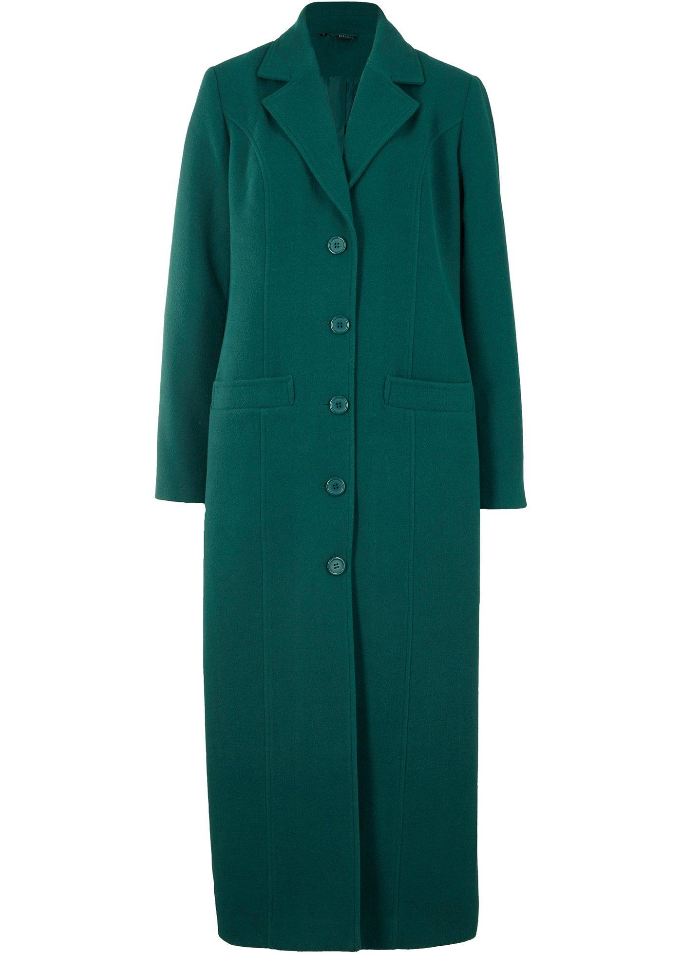 Manteau imitation laine longueur maxi