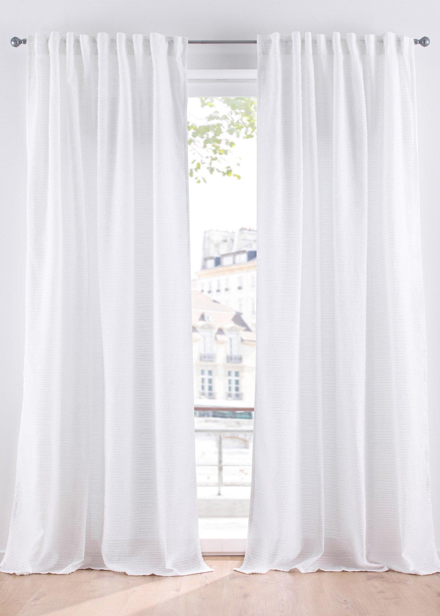 Voilage avec franges (1 pce.)