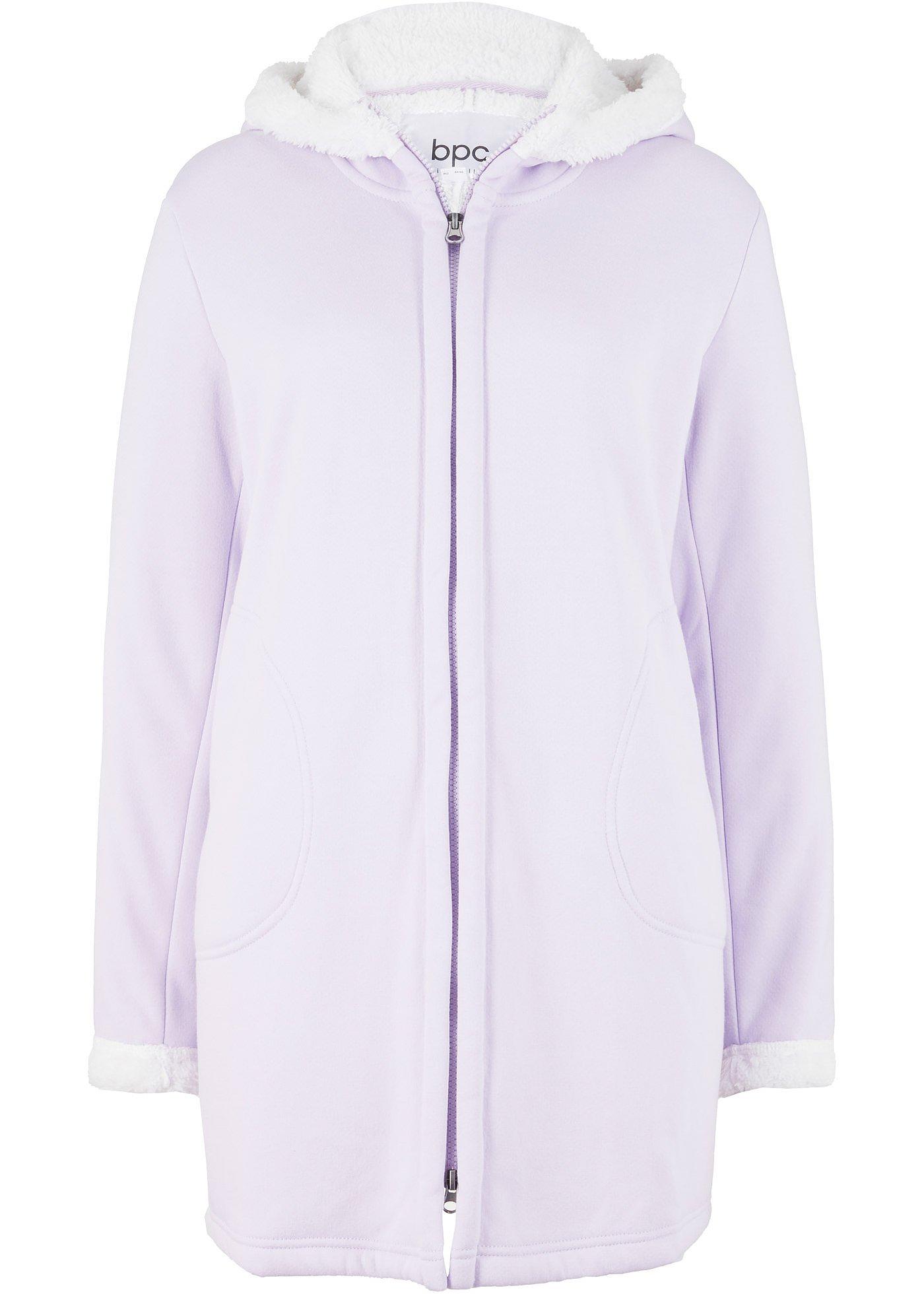 Veste sweat avec maille peluche