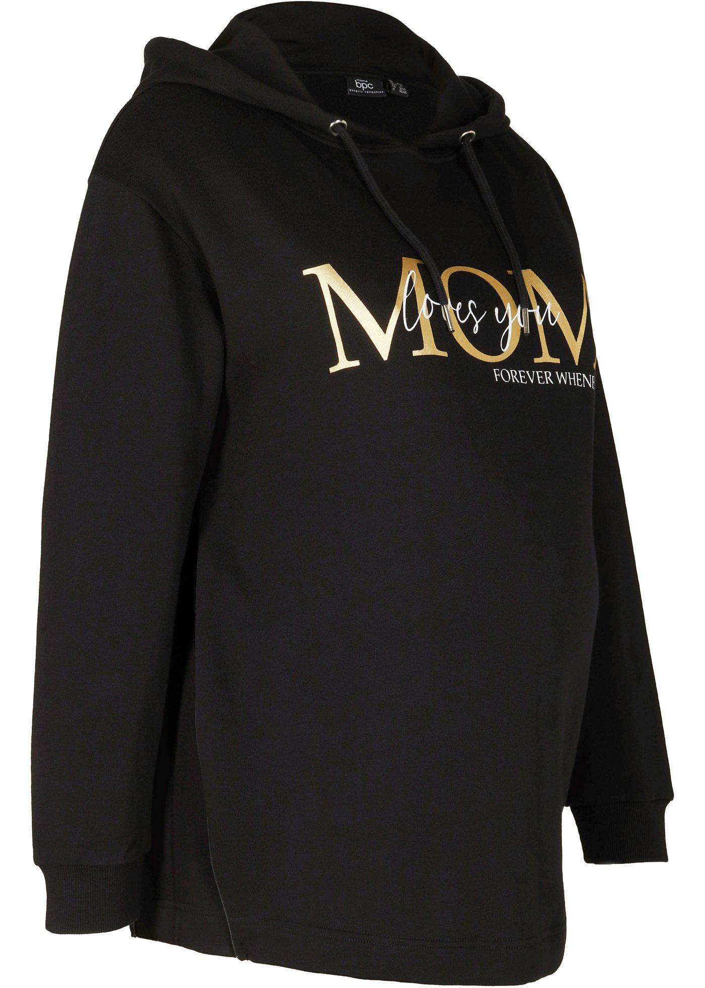 Sweat-shirt de grossesse et d'allaitement avec zip