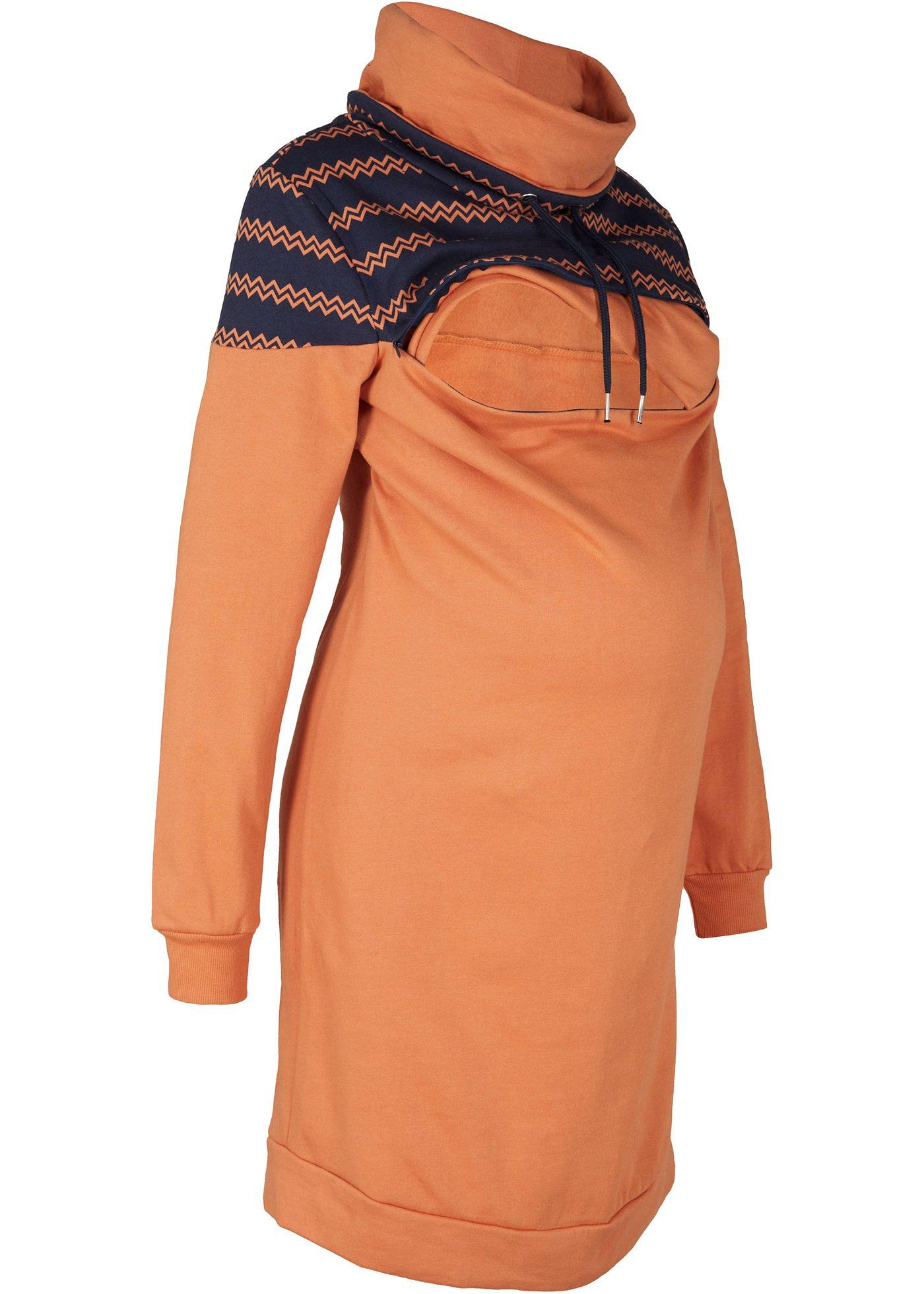 Robe en sweat de grossesse avec fonction allaitement