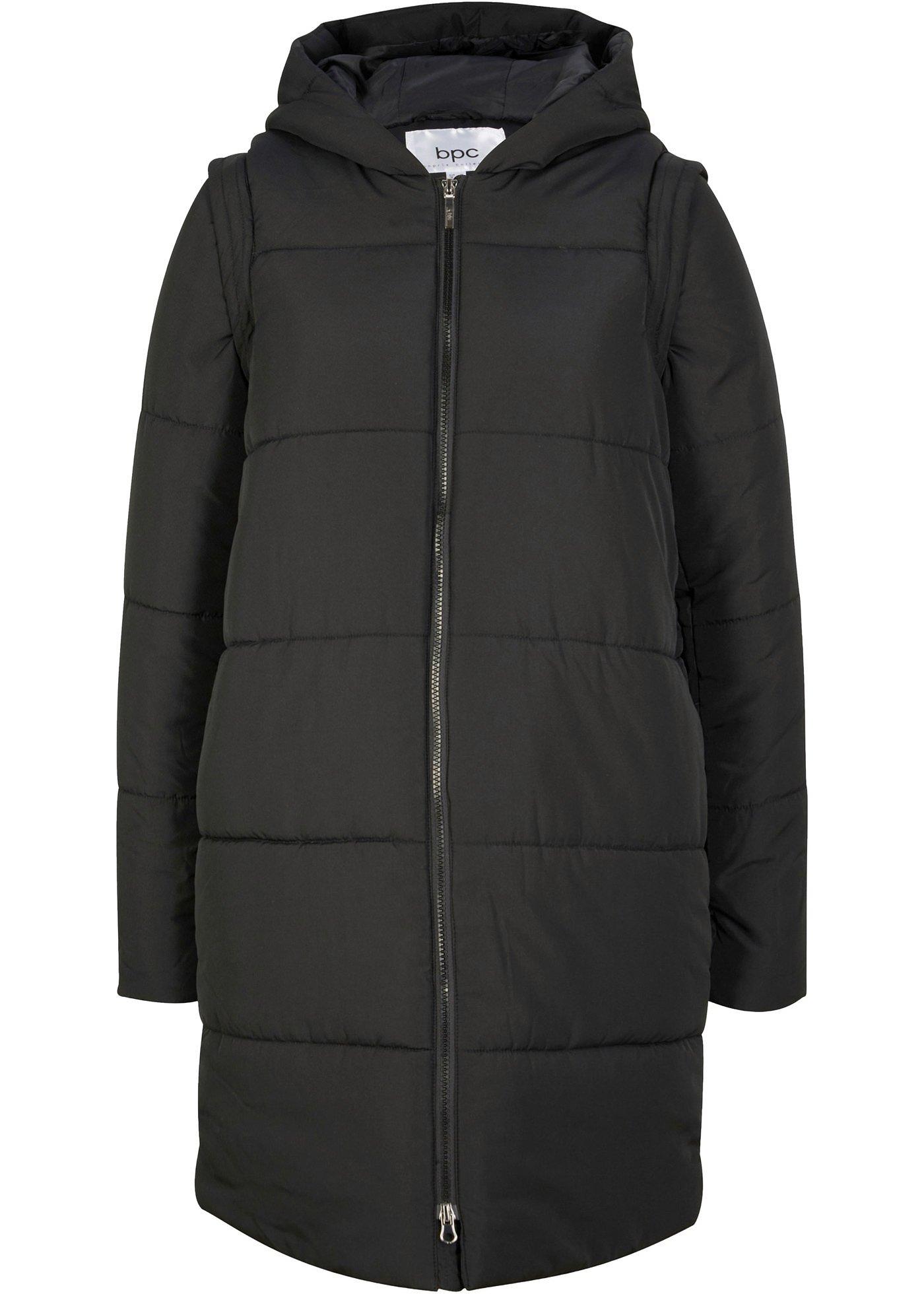 Parka longue avec manches amovibles en polyester recyclé