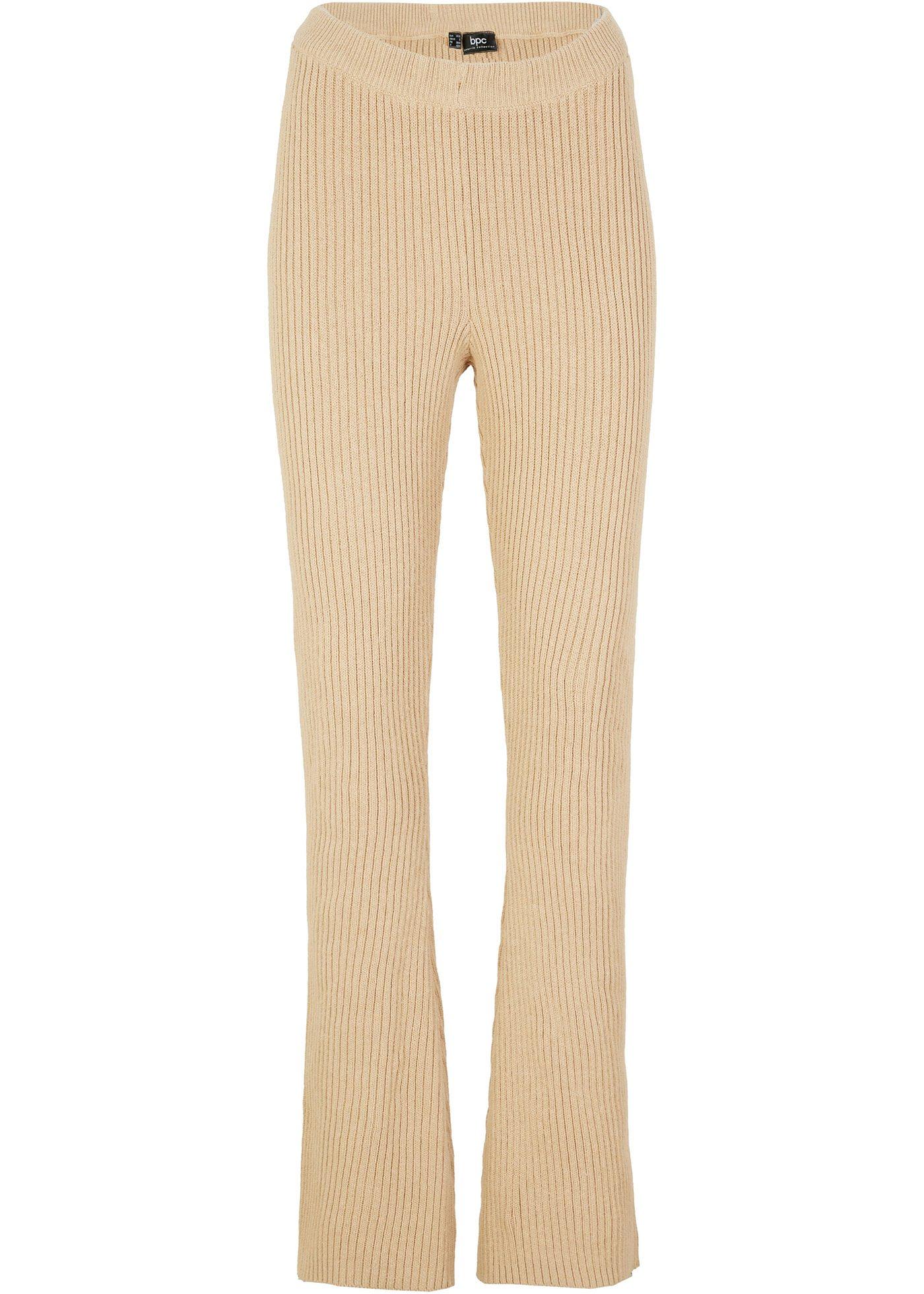 Pantalon en maille côtelée avec coton recyclé