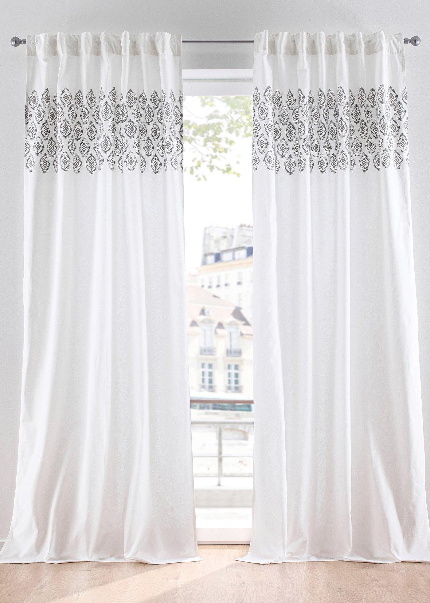 Panneau en coton bio à imprimé graphique (1 pce.)