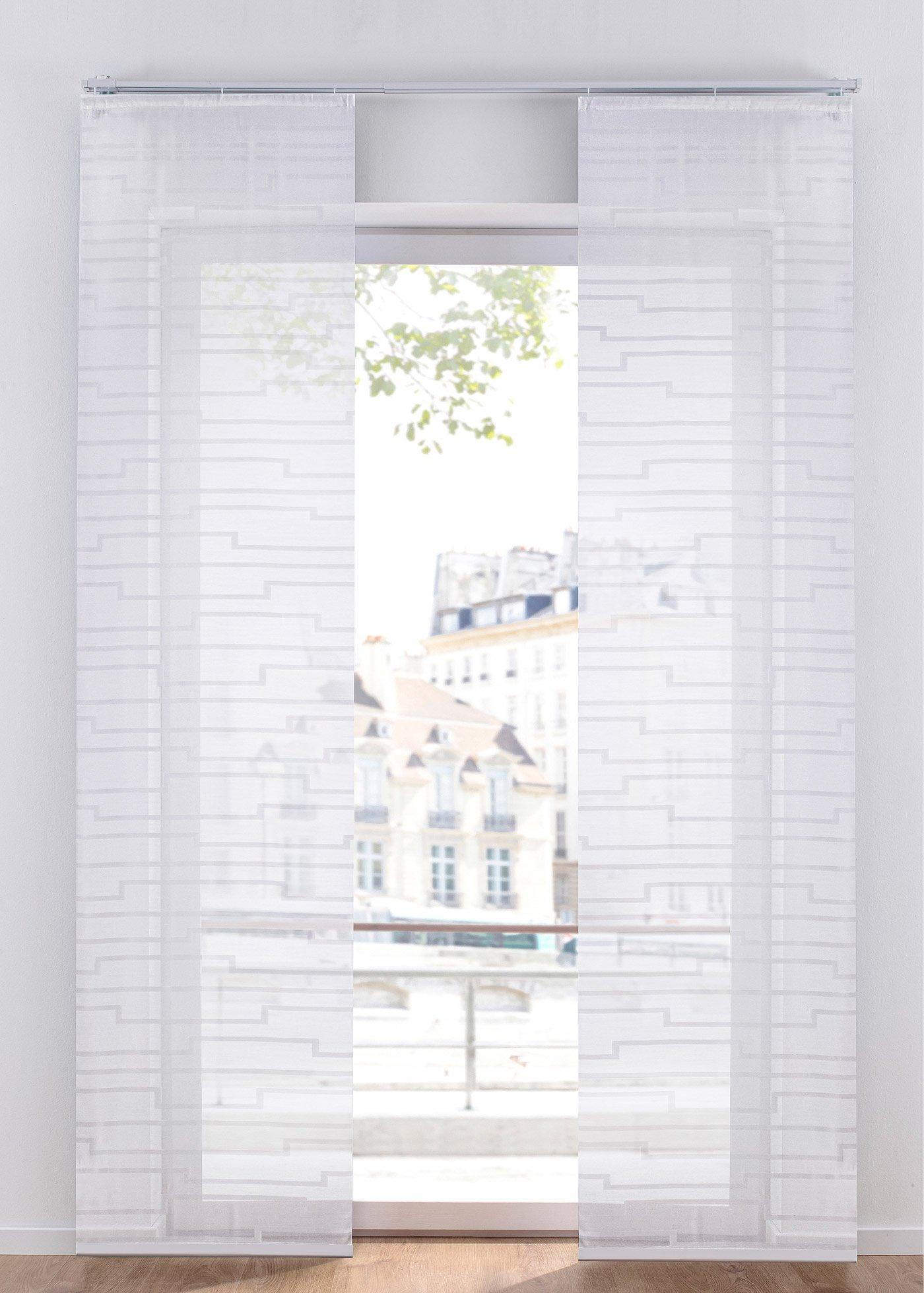 Panneau coulissant avec motif graphique (1 pce.)