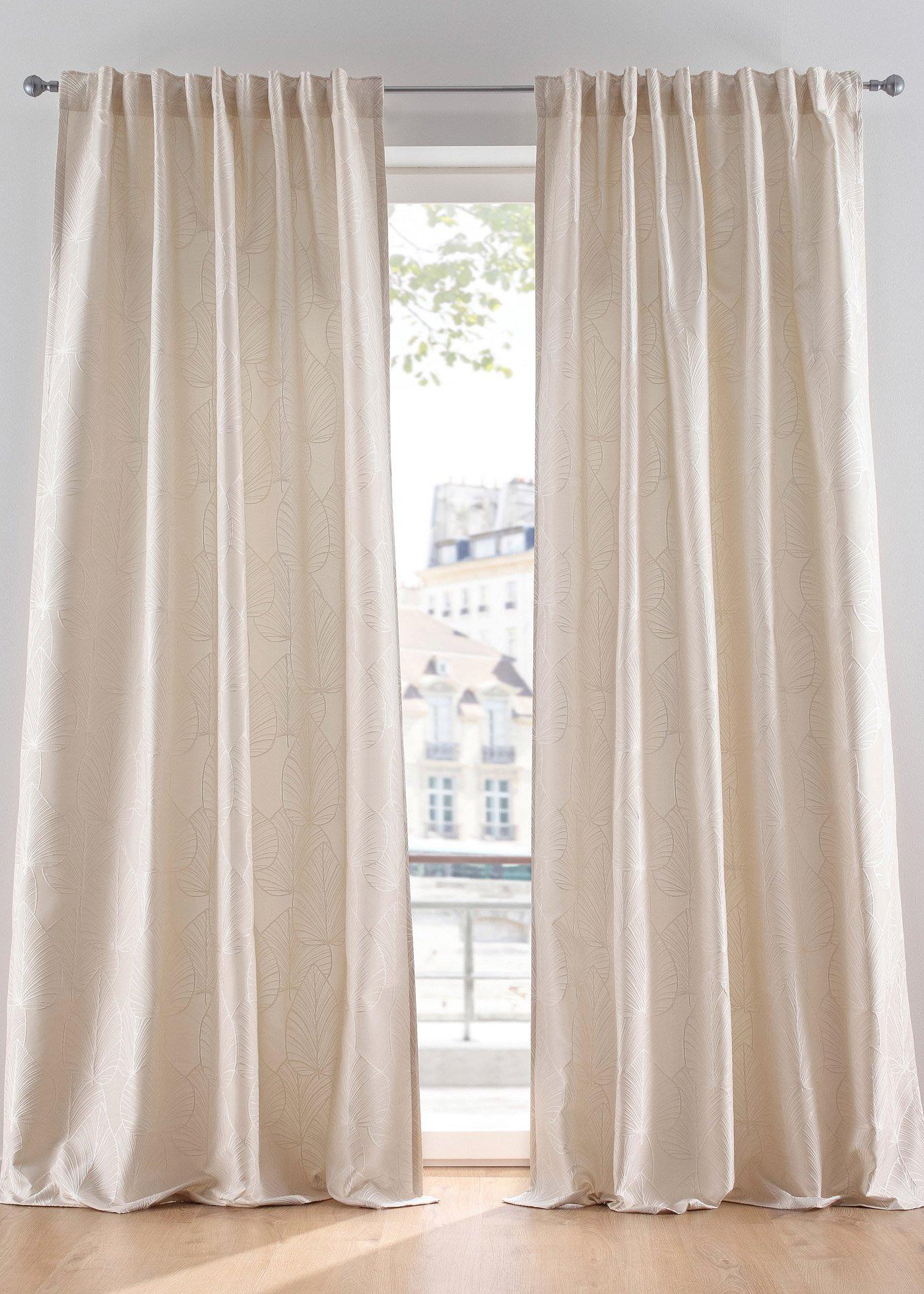 Panneau jacquard avec imprimé végétal (1 pce.)