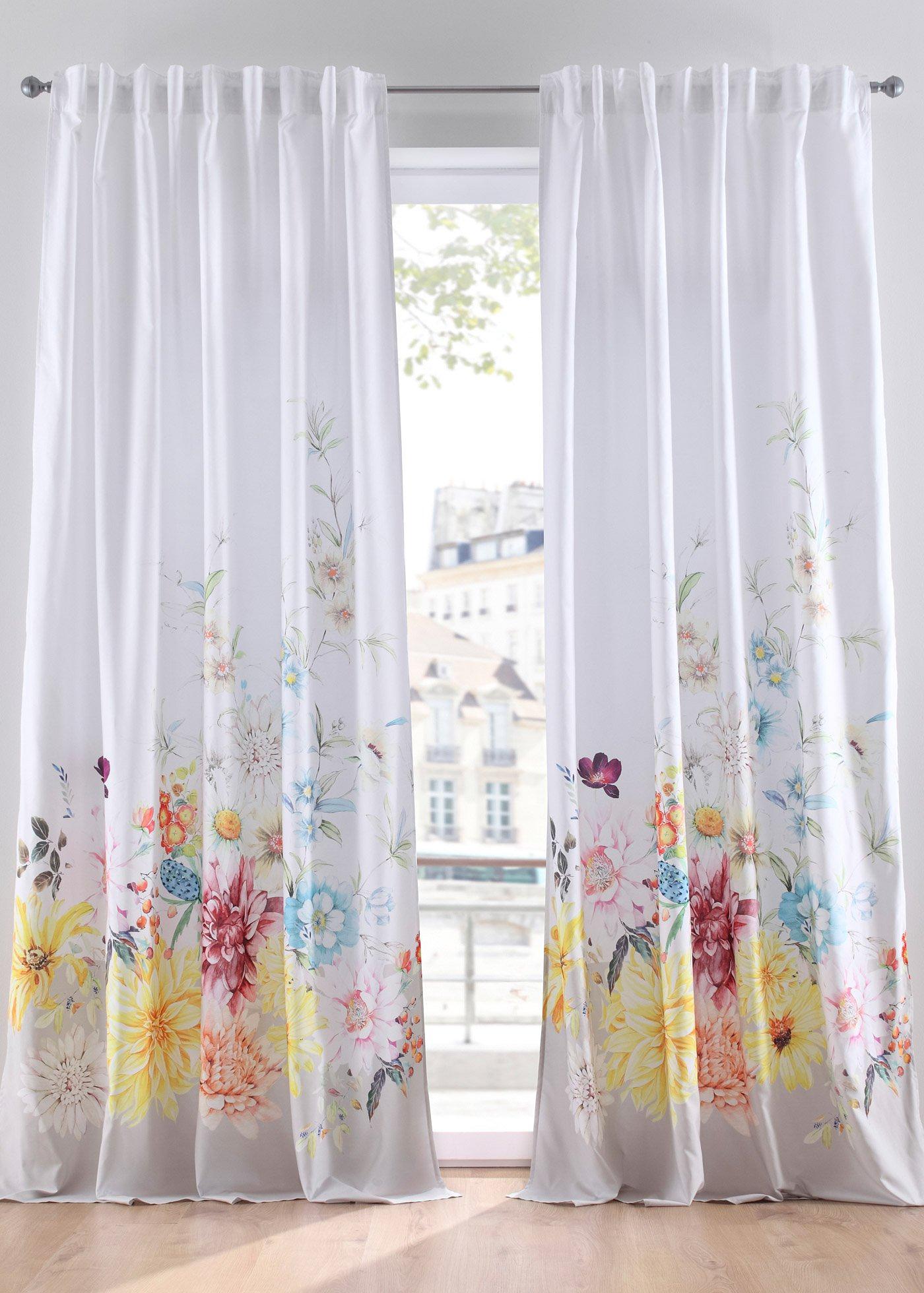 Panneau microfibre imprimé floral (1 pce.)