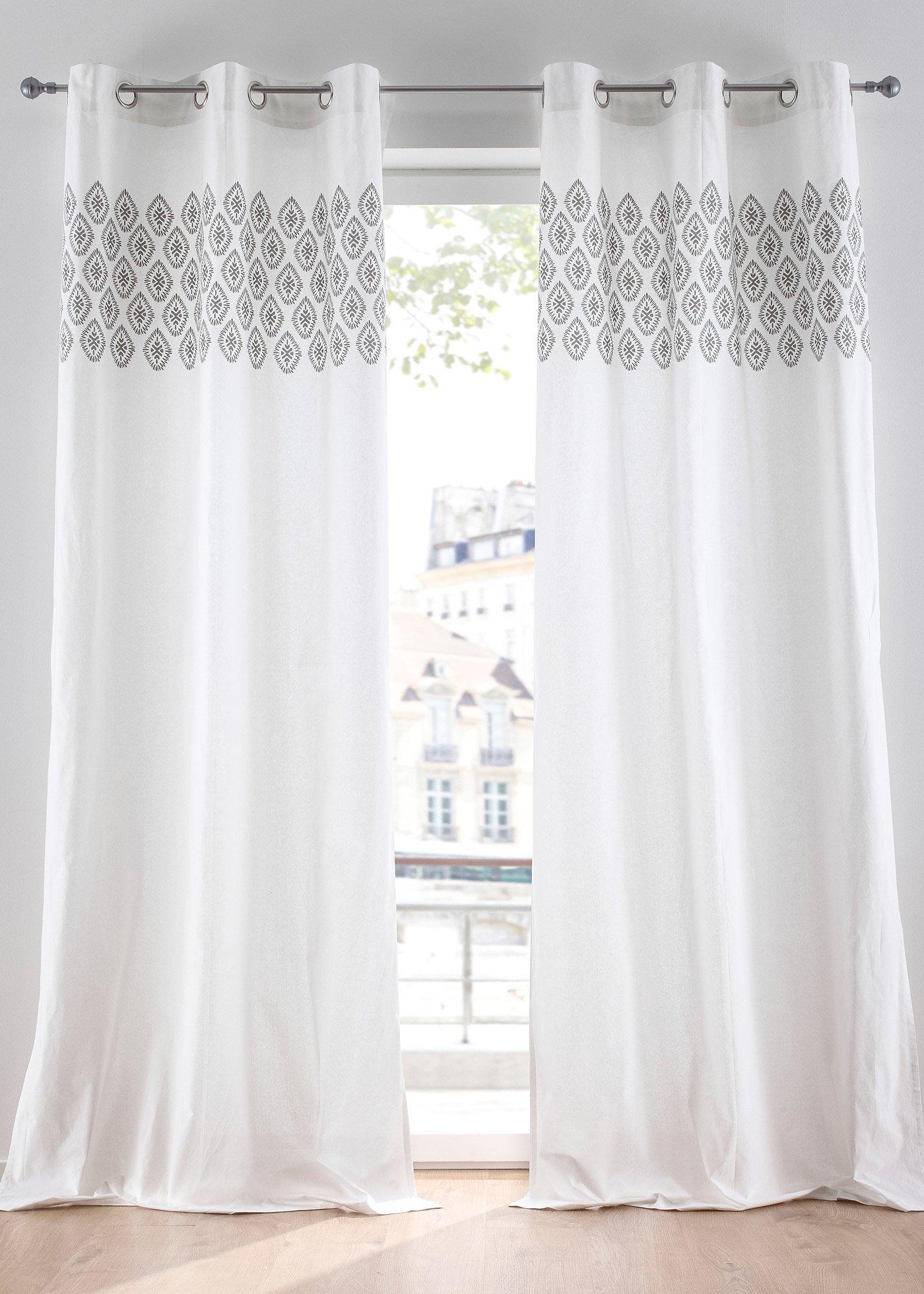 Panneau en coton bio à imprimé graphique (1 pce.)